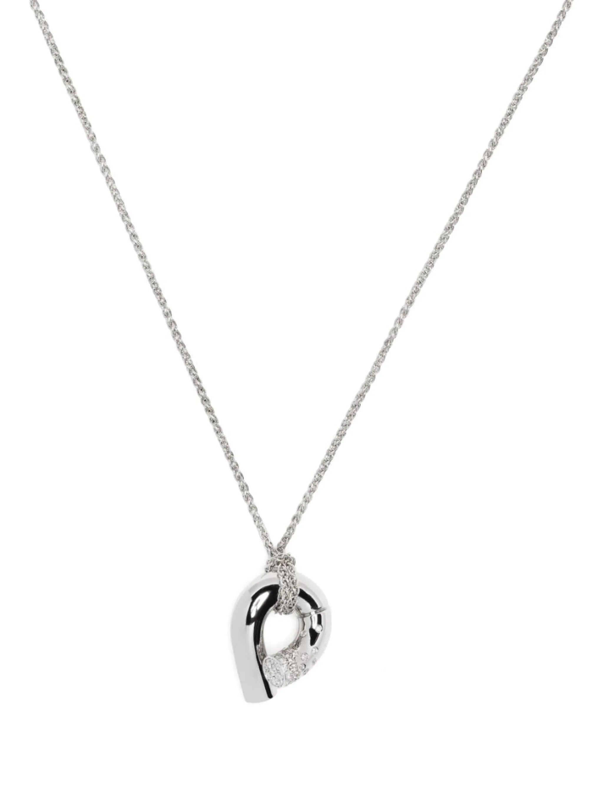 18kt white gold Oera diamond pendant necklace