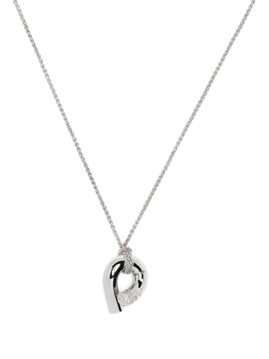 18kt white gold Oera diamond pendant necklace
