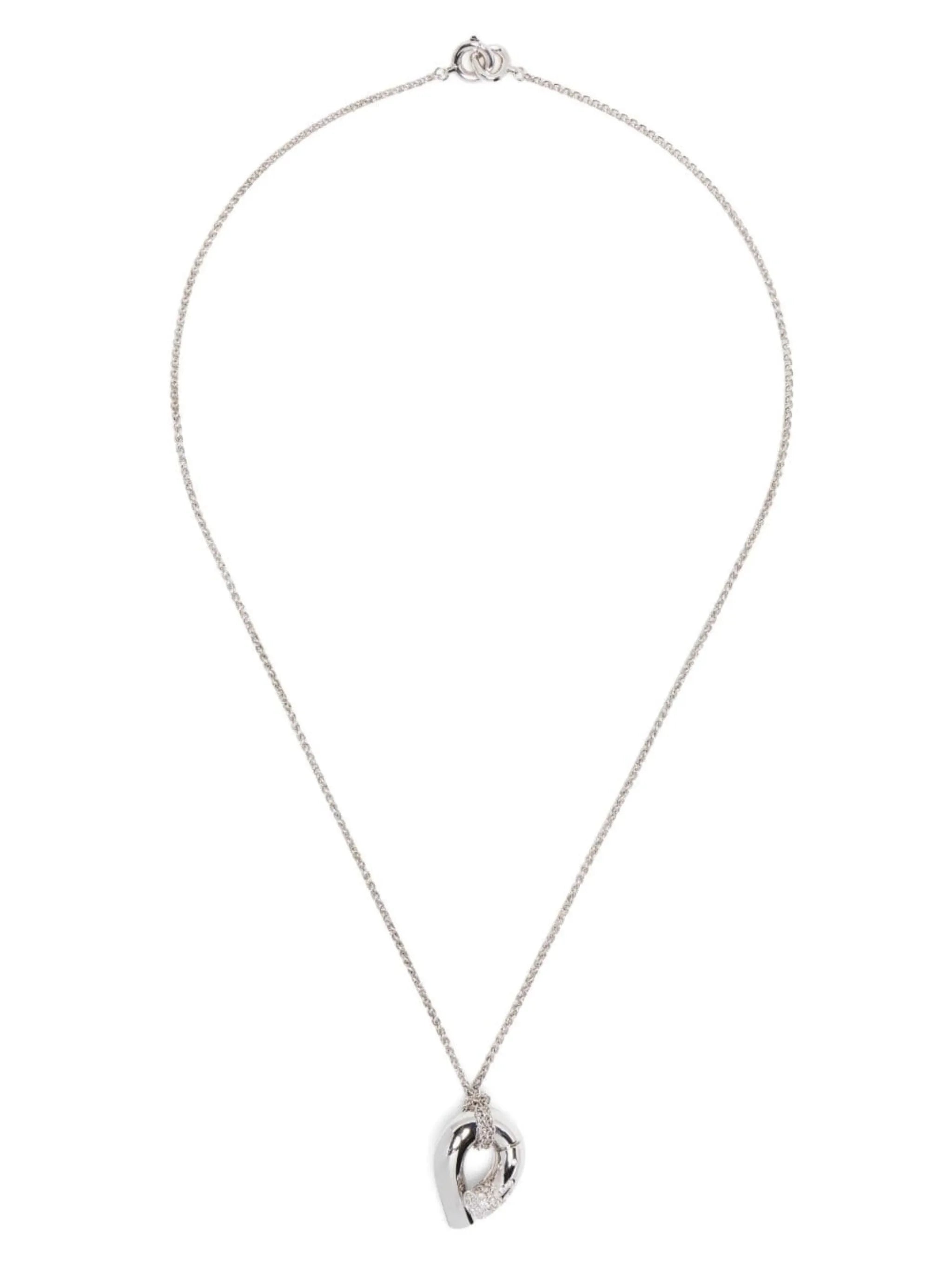 18kt white gold Oera diamond pendant necklace