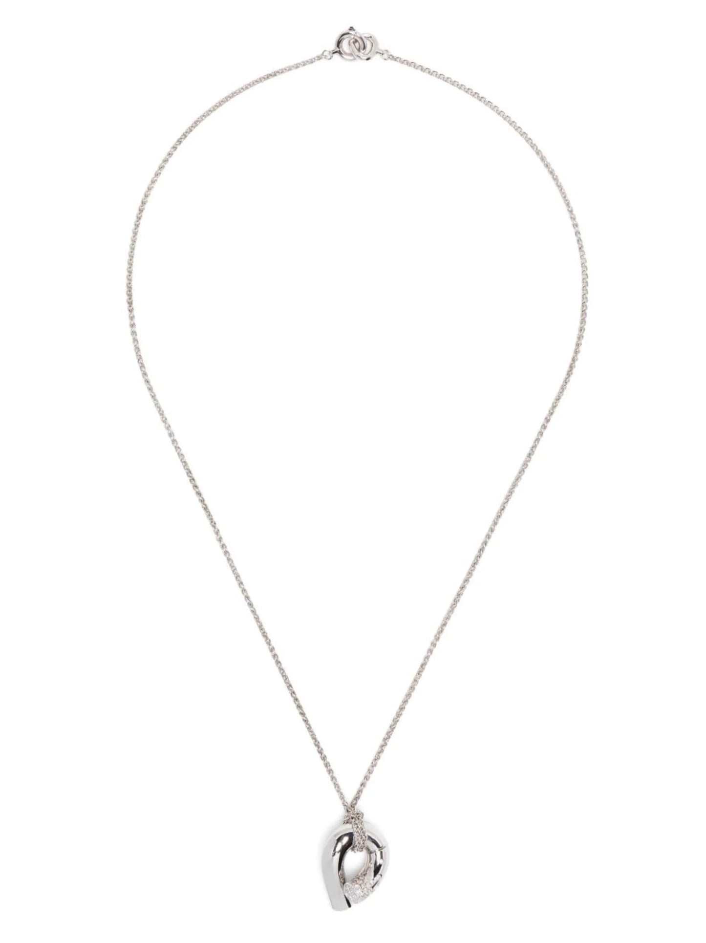 18kt white gold Oera diamond pendant necklace