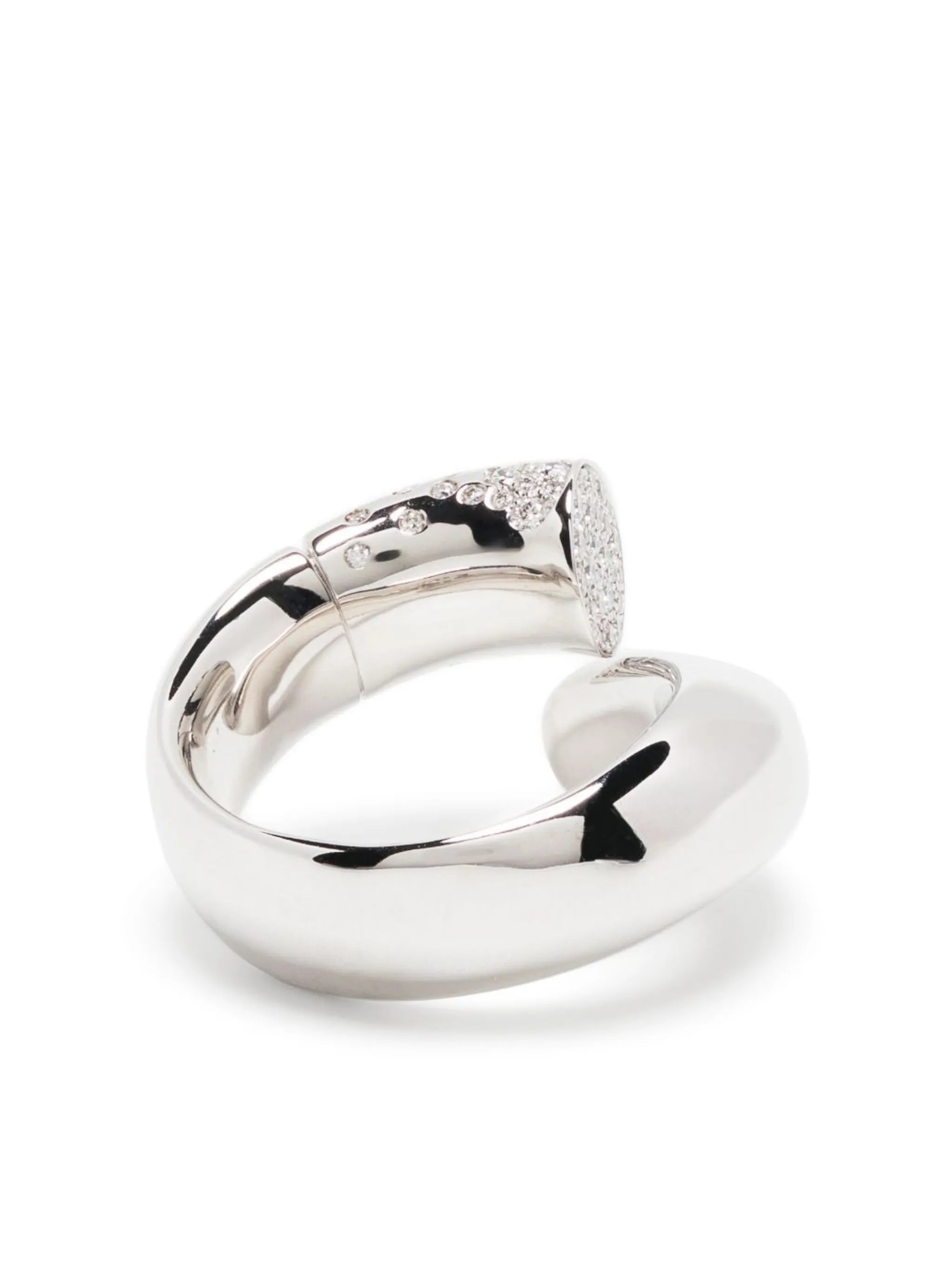 18kt white gold Large Oera diamond ring