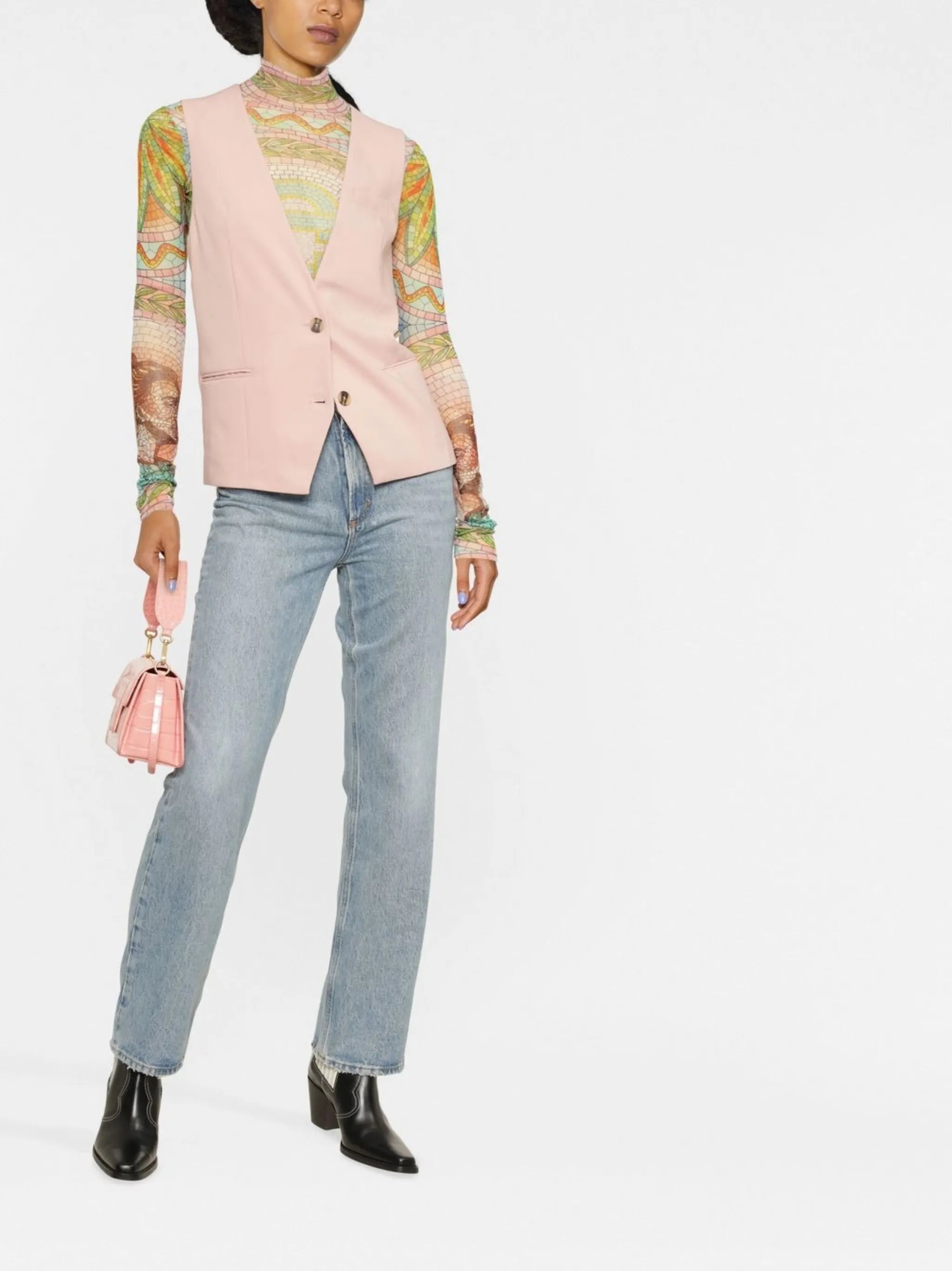 high-rise bootcut jeans