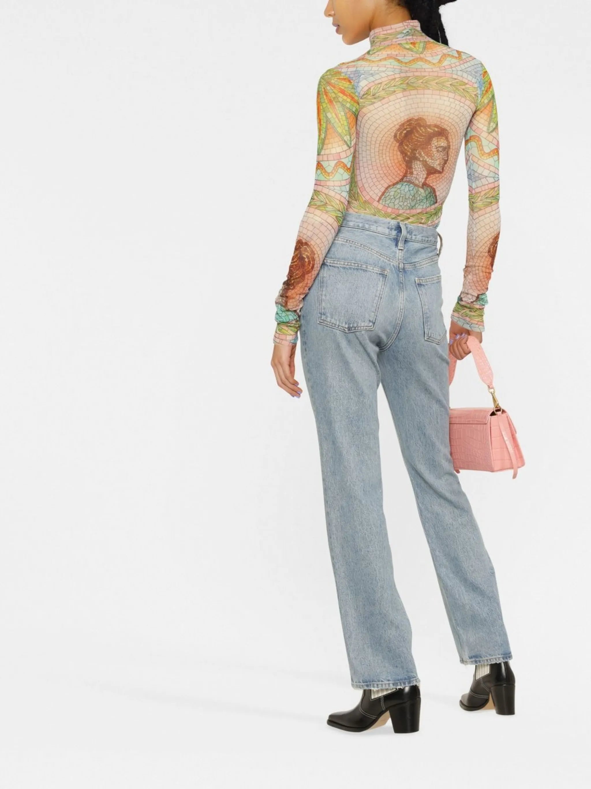 high-rise bootcut jeans
