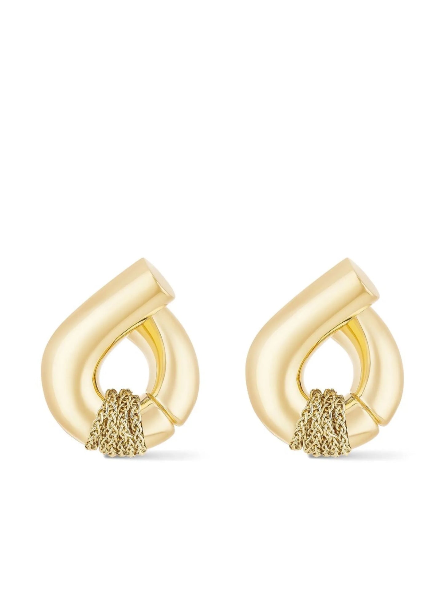 18kt yellow gold Oera chain-detail drop earrings