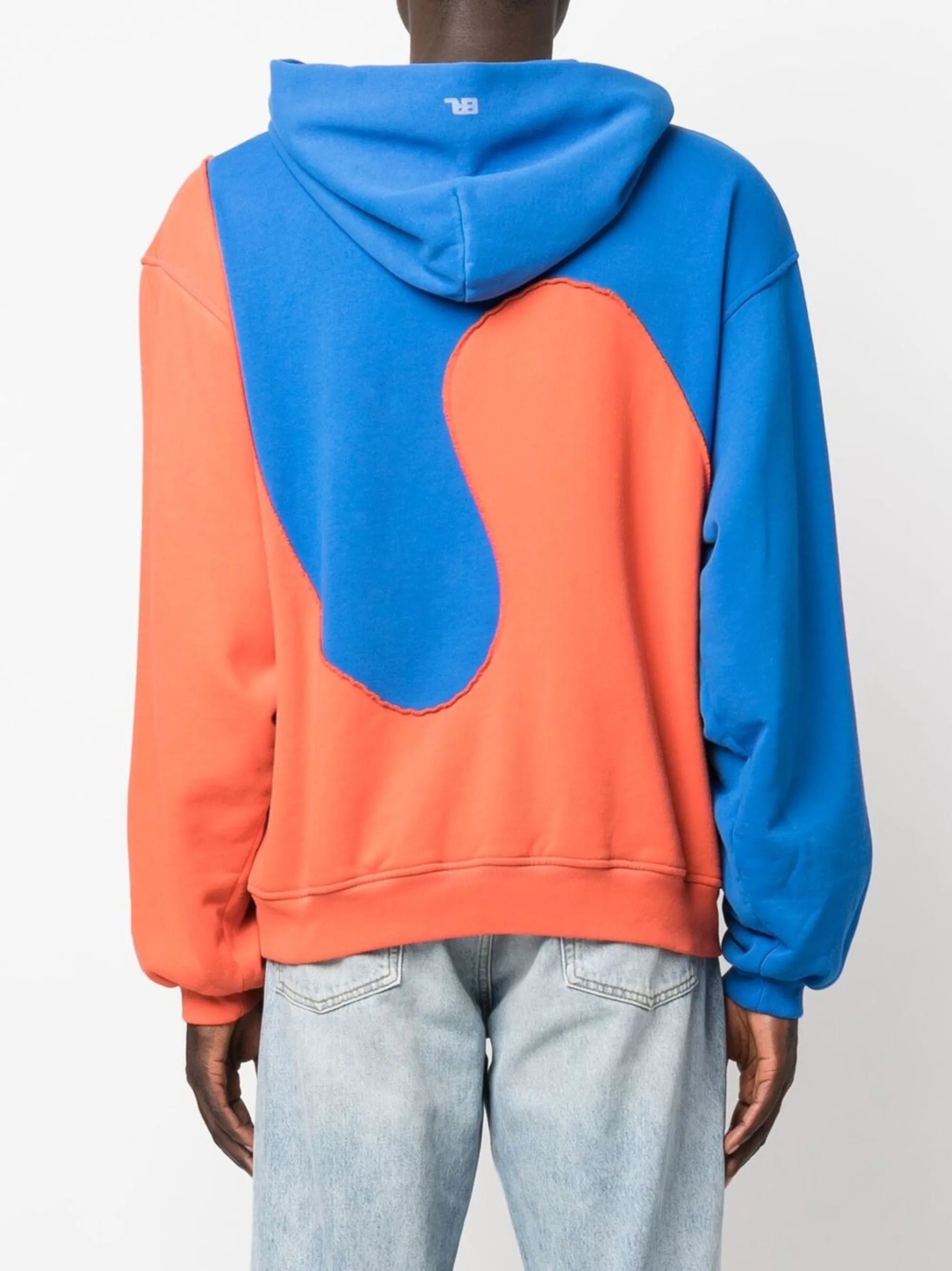 two-tone pullover hoodie