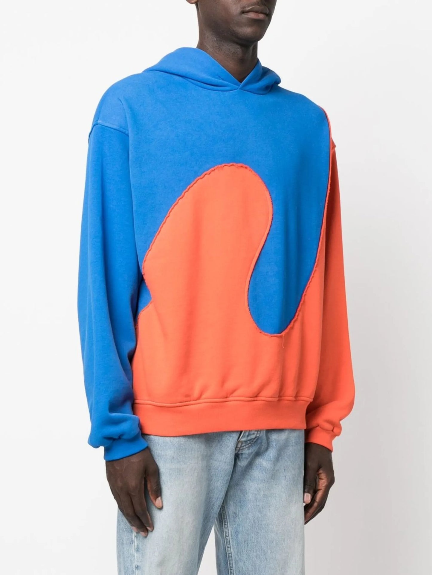 two-tone pullover hoodie
