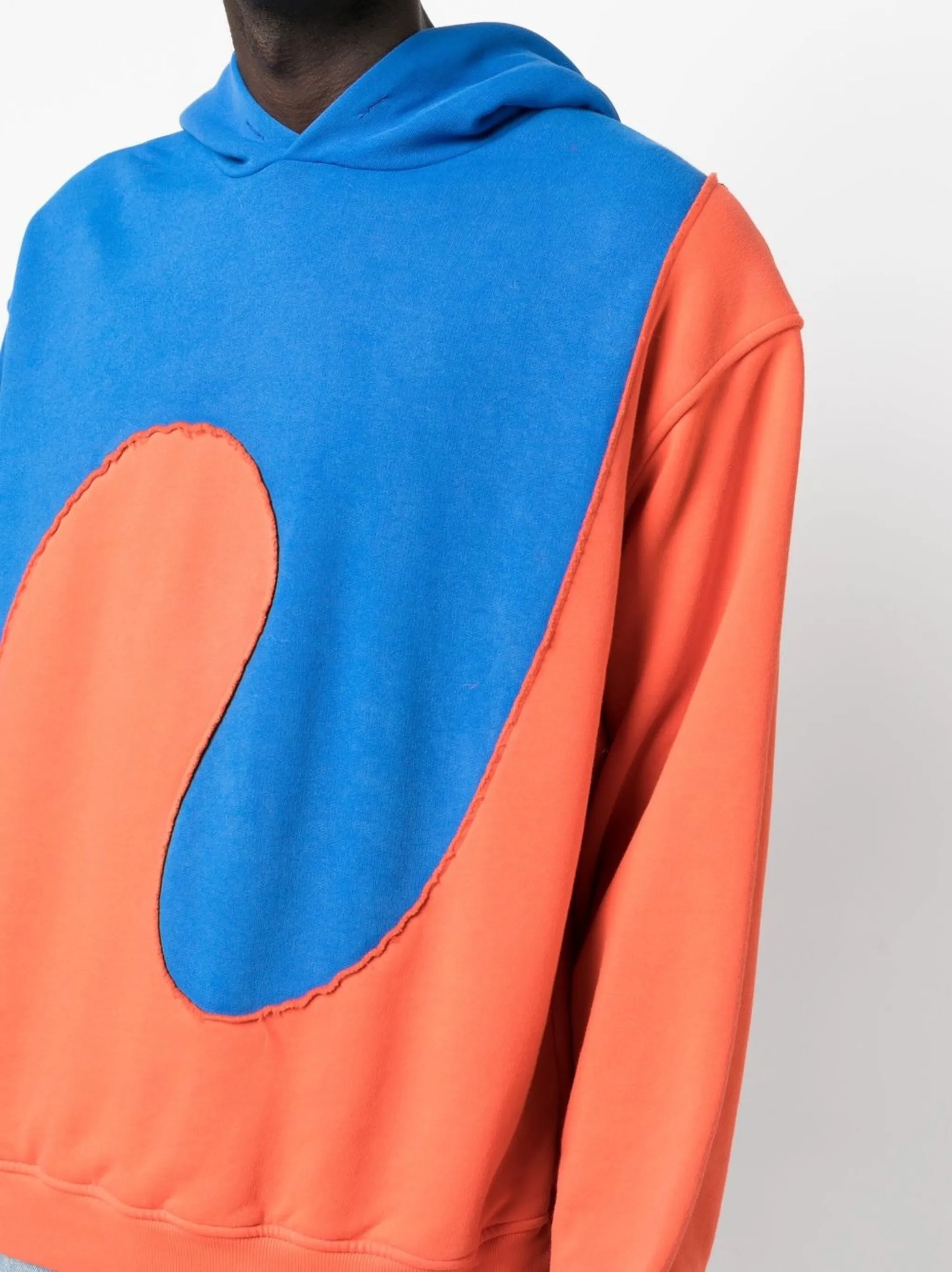 two-tone pullover hoodie