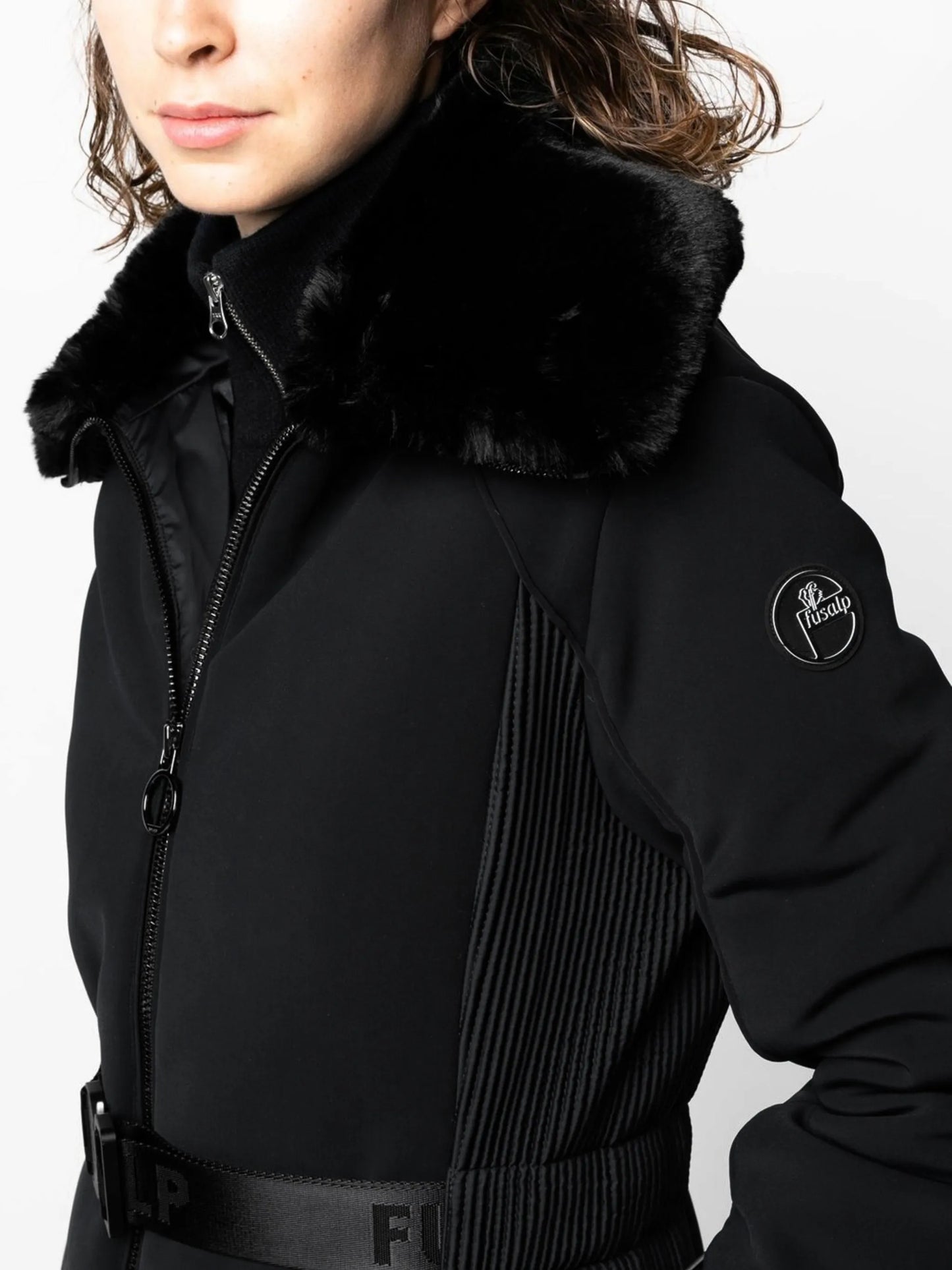 Clea belted ski jacket