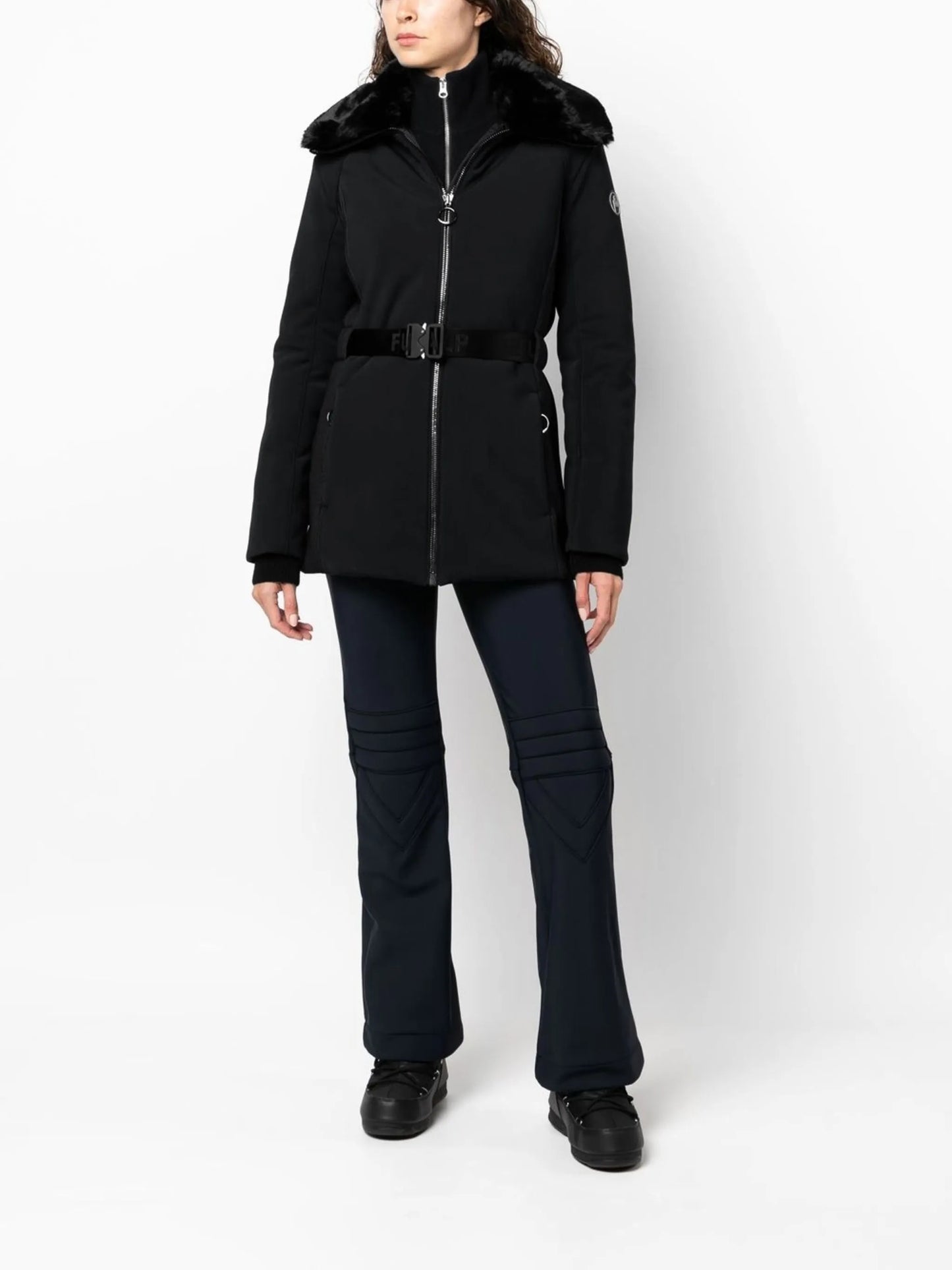 Clea belted ski jacket