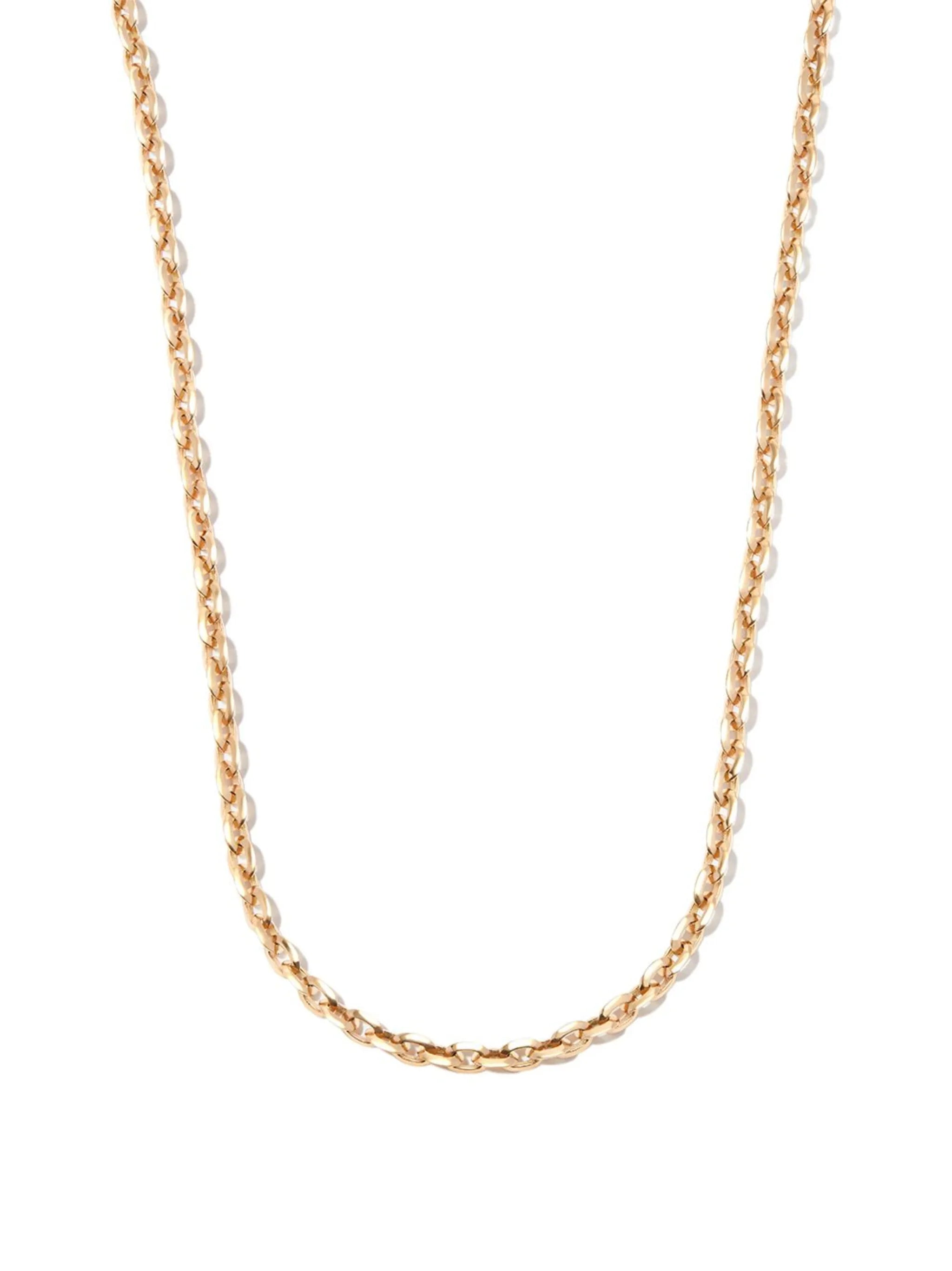18kt yellow gold Knife Edge diamond necklace