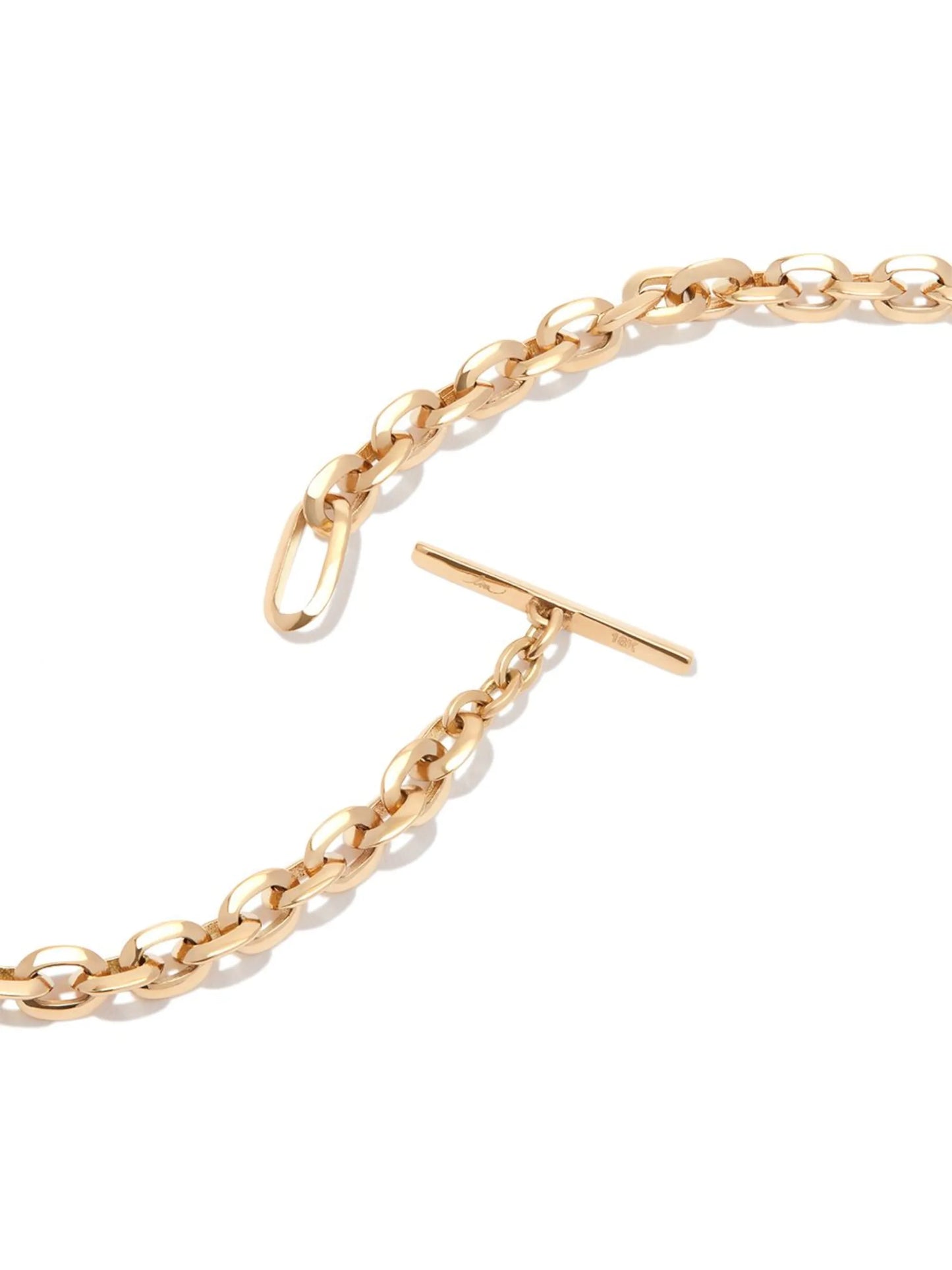 18kt yellow gold Knife Edge diamond necklace