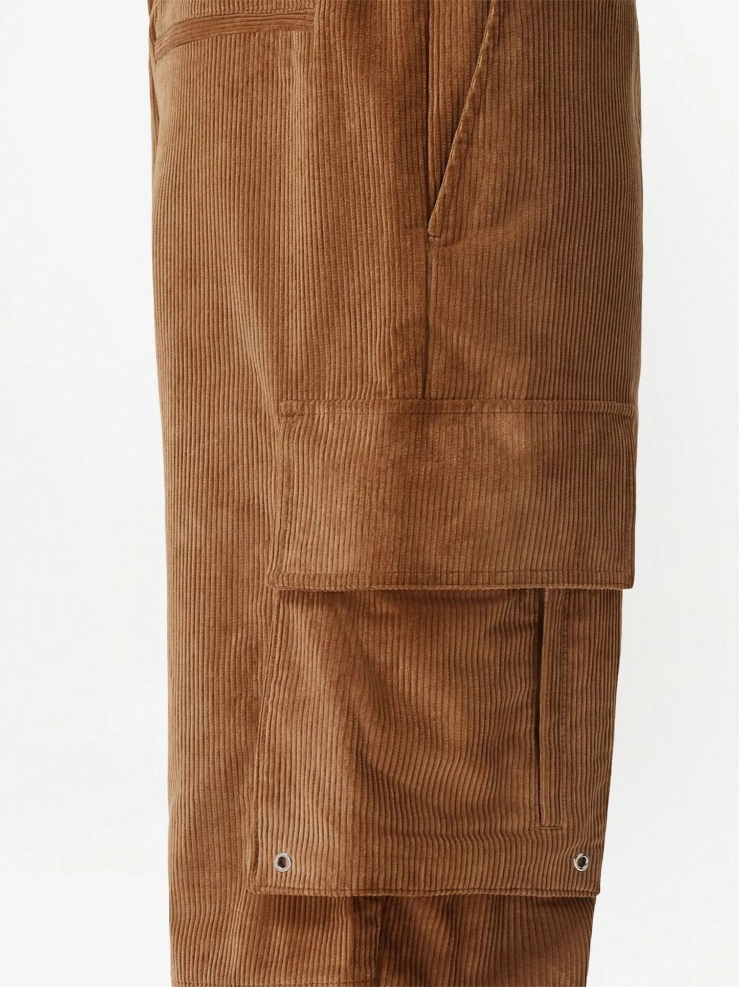 logo-plaque corduroy cargo trousers