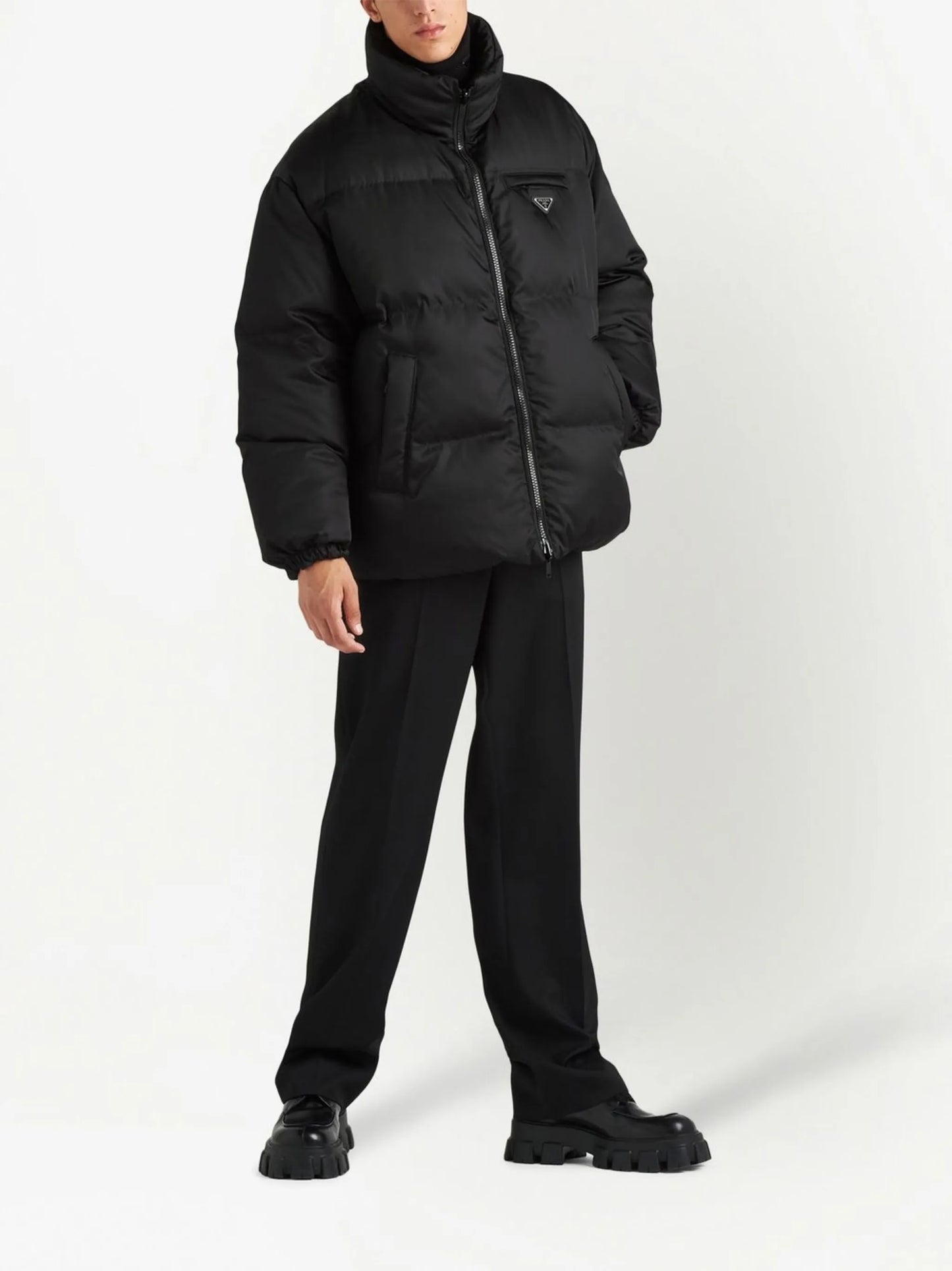 Re-Nylon reversible down jacket