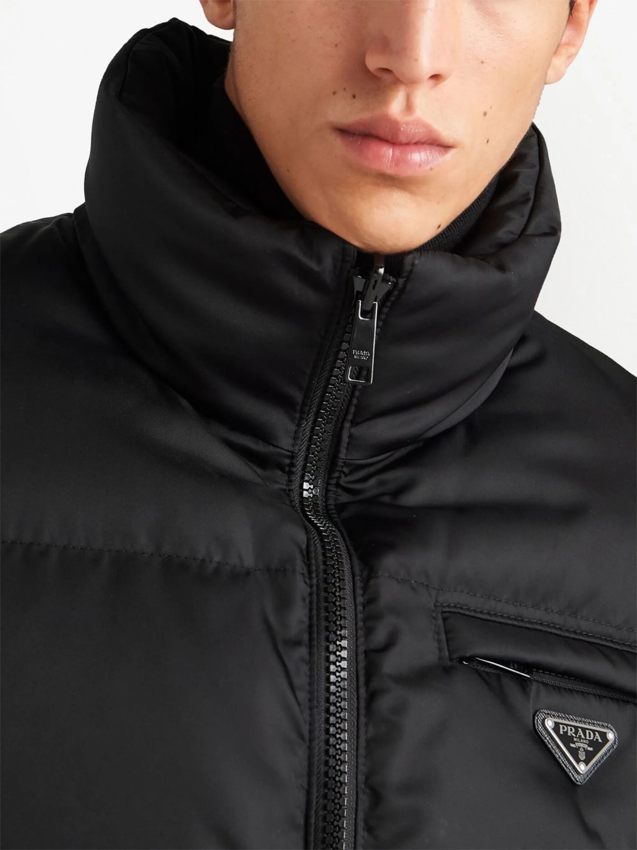 Re-Nylon reversible down jacket
