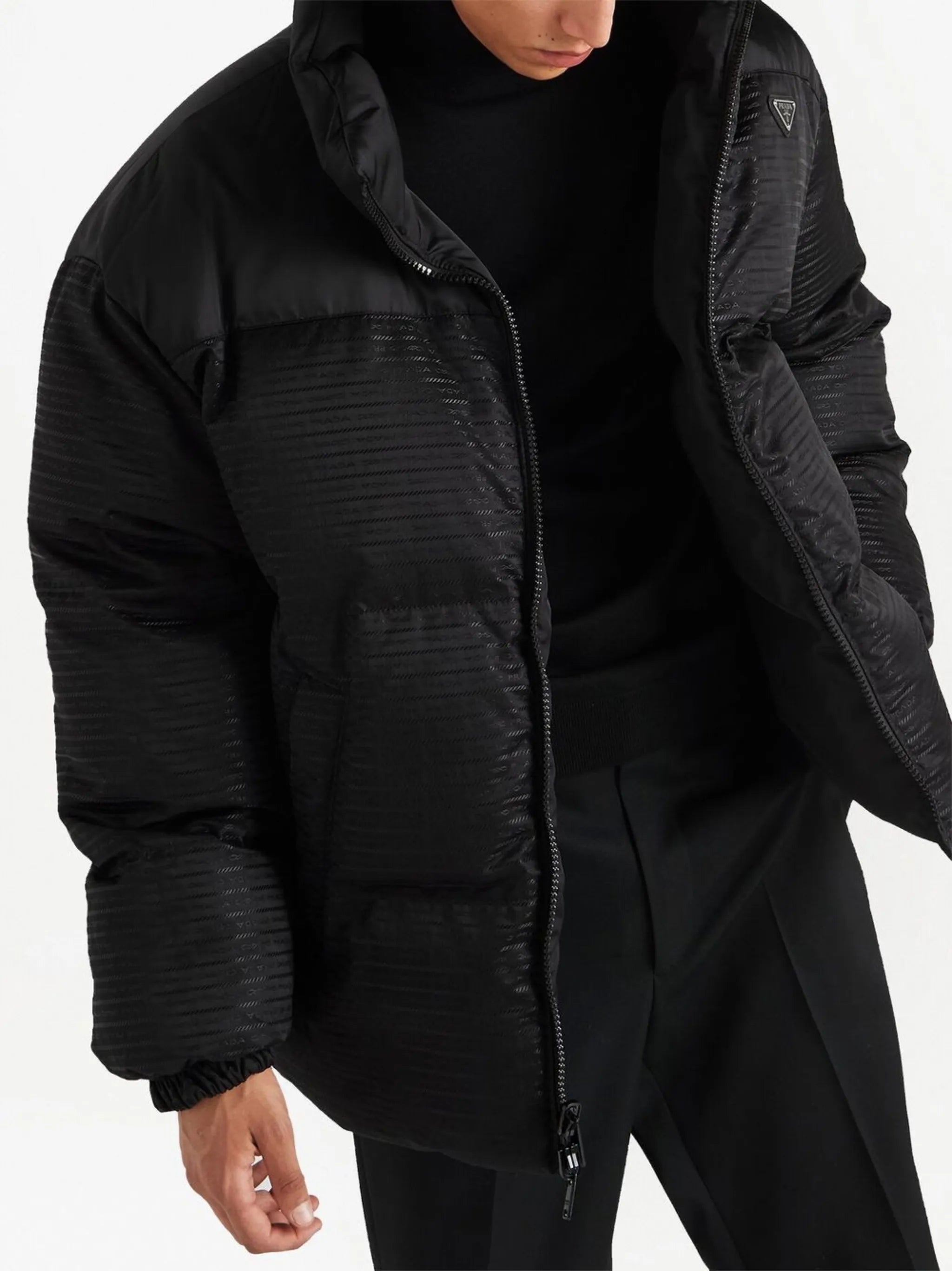 Re-Nylon reversible down jacket