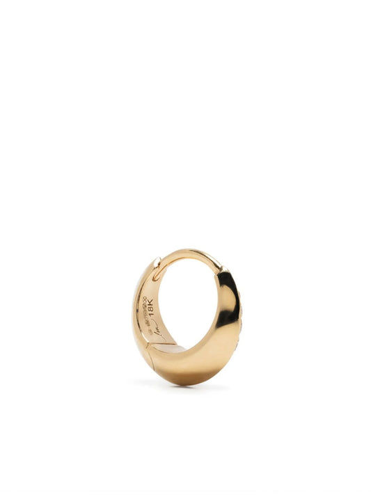 18kt yellow gold diamond hoop earring