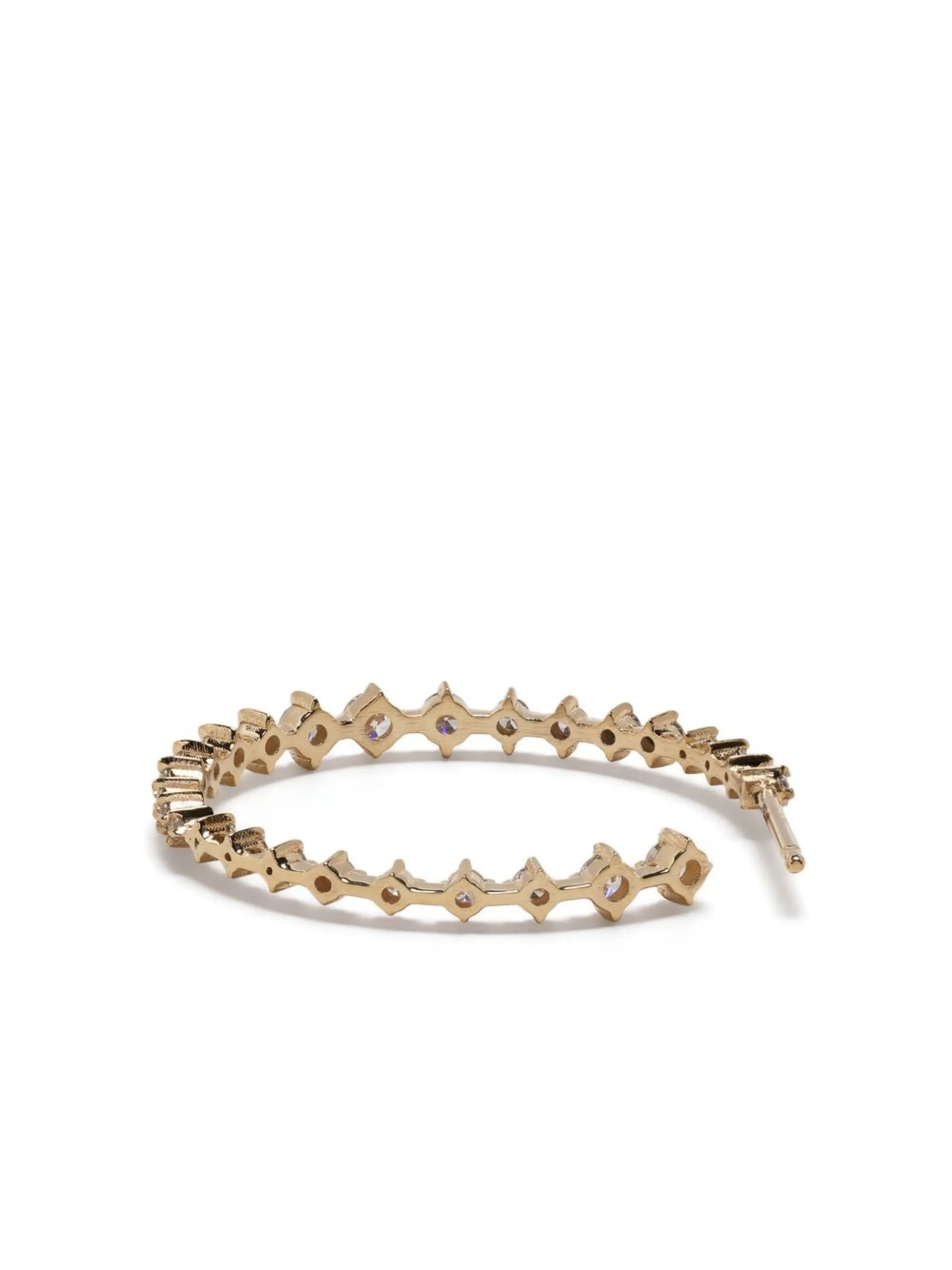 18kt yellow gold diamond hoop earrings