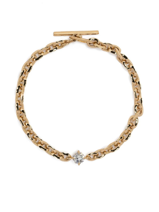 18kt yellow gold XS Knife Edge diamond bracelet