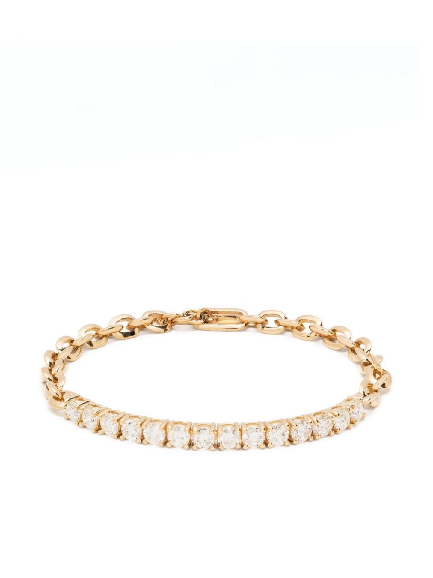 18kt yellow gold Mini Knife Edge diamond bracelet