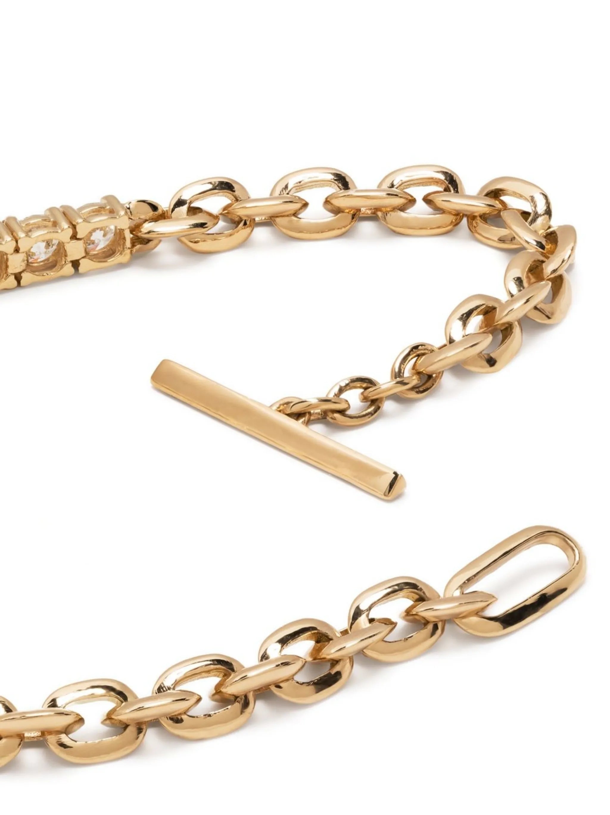 18kt yellow gold Mini Knife Edge diamond bracelet