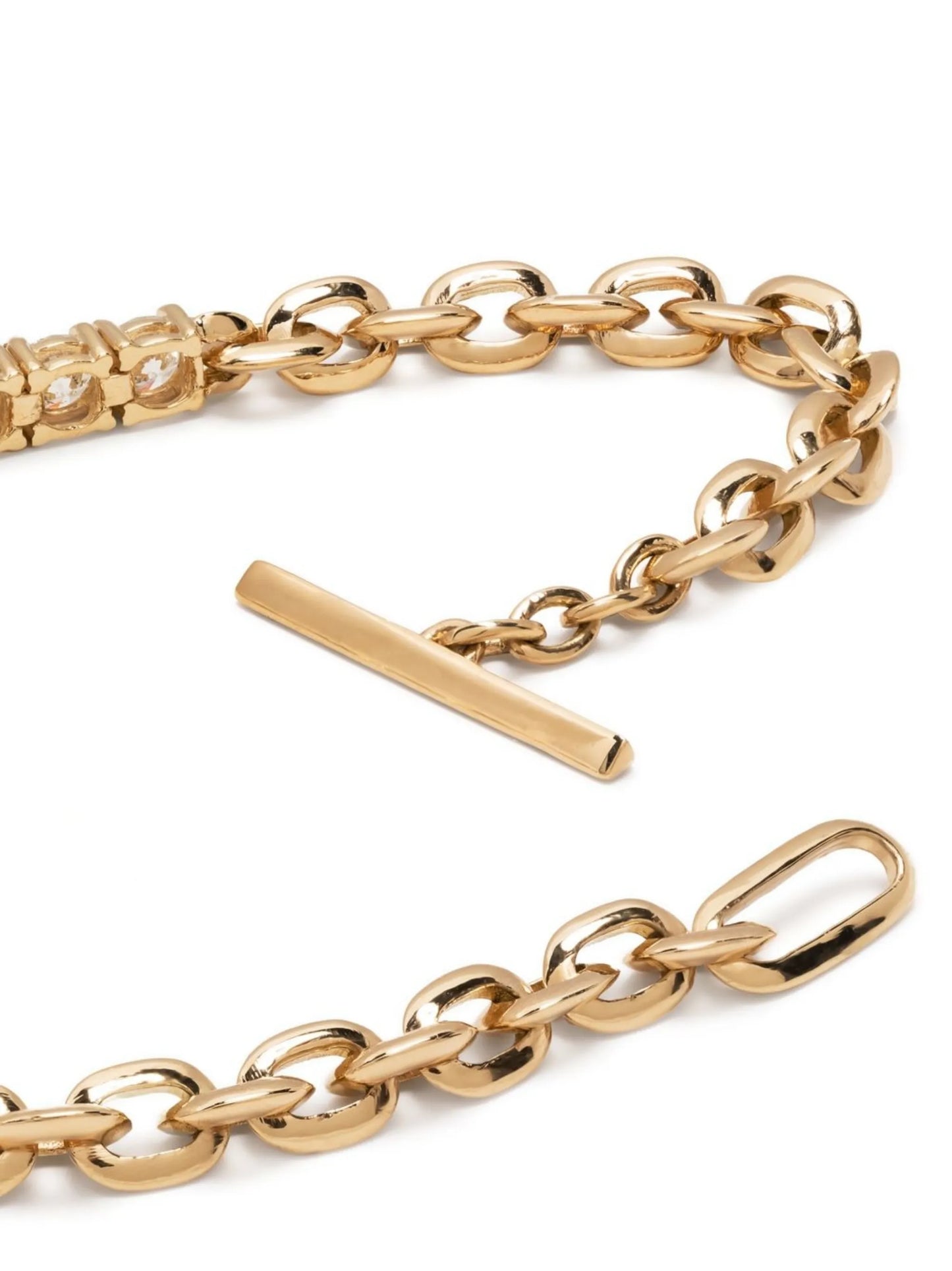 18kt yellow gold Mini Knife Edge diamond bracelet