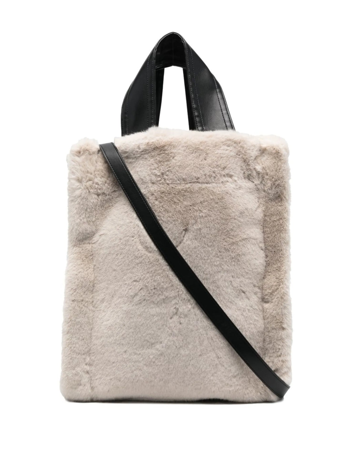 faux-fur design tote bag