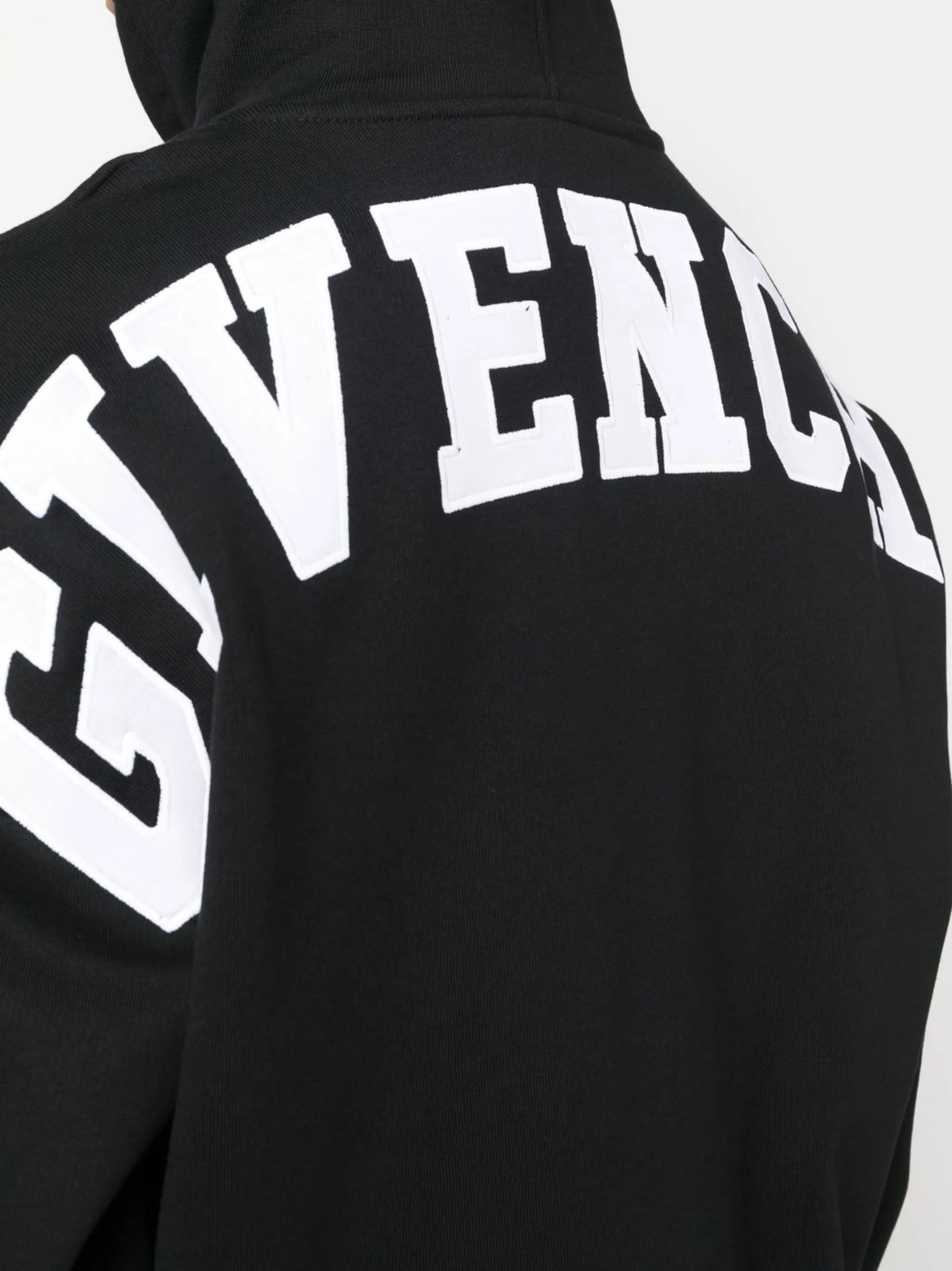 logo-patch cotton hoodie