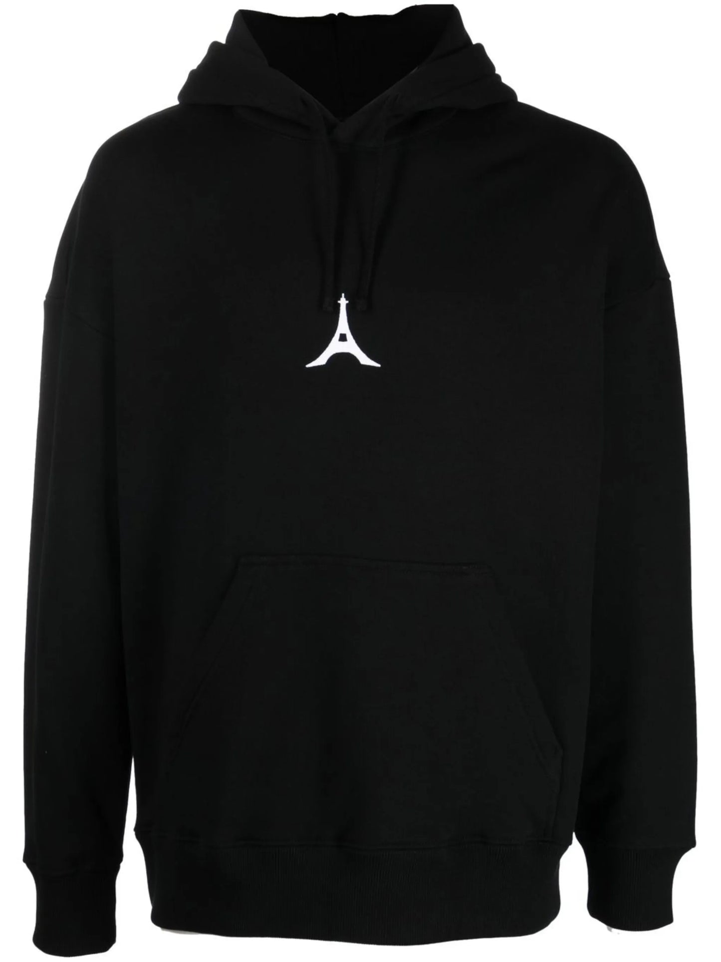 logo-patch cotton hoodie