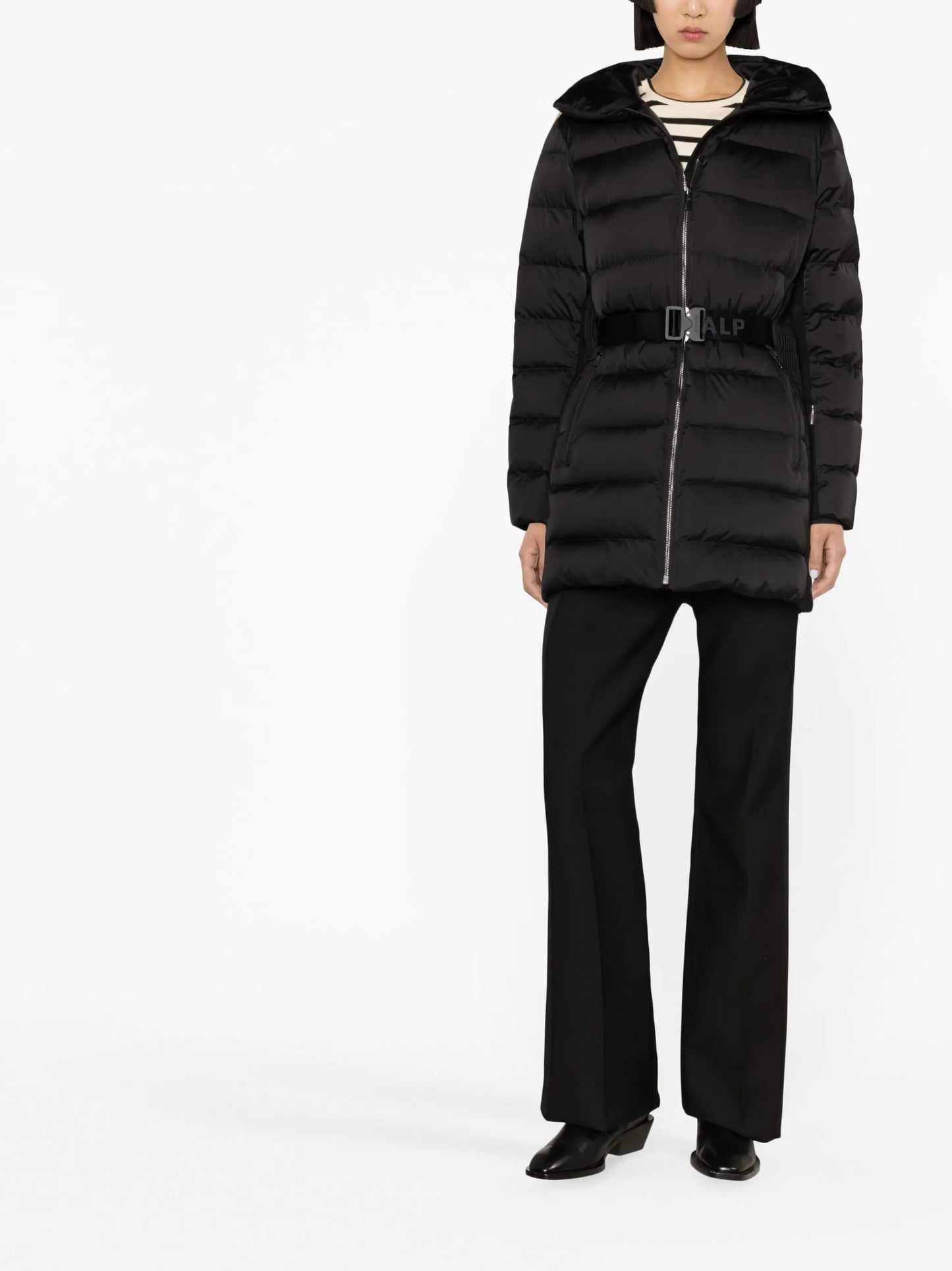 Rejina belted ski jacket