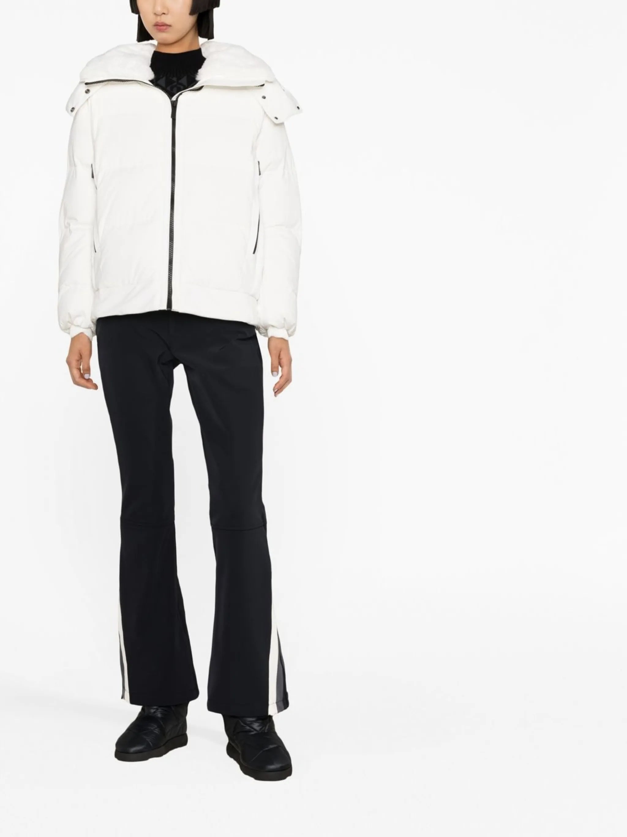 hooded zip-up padded jacket