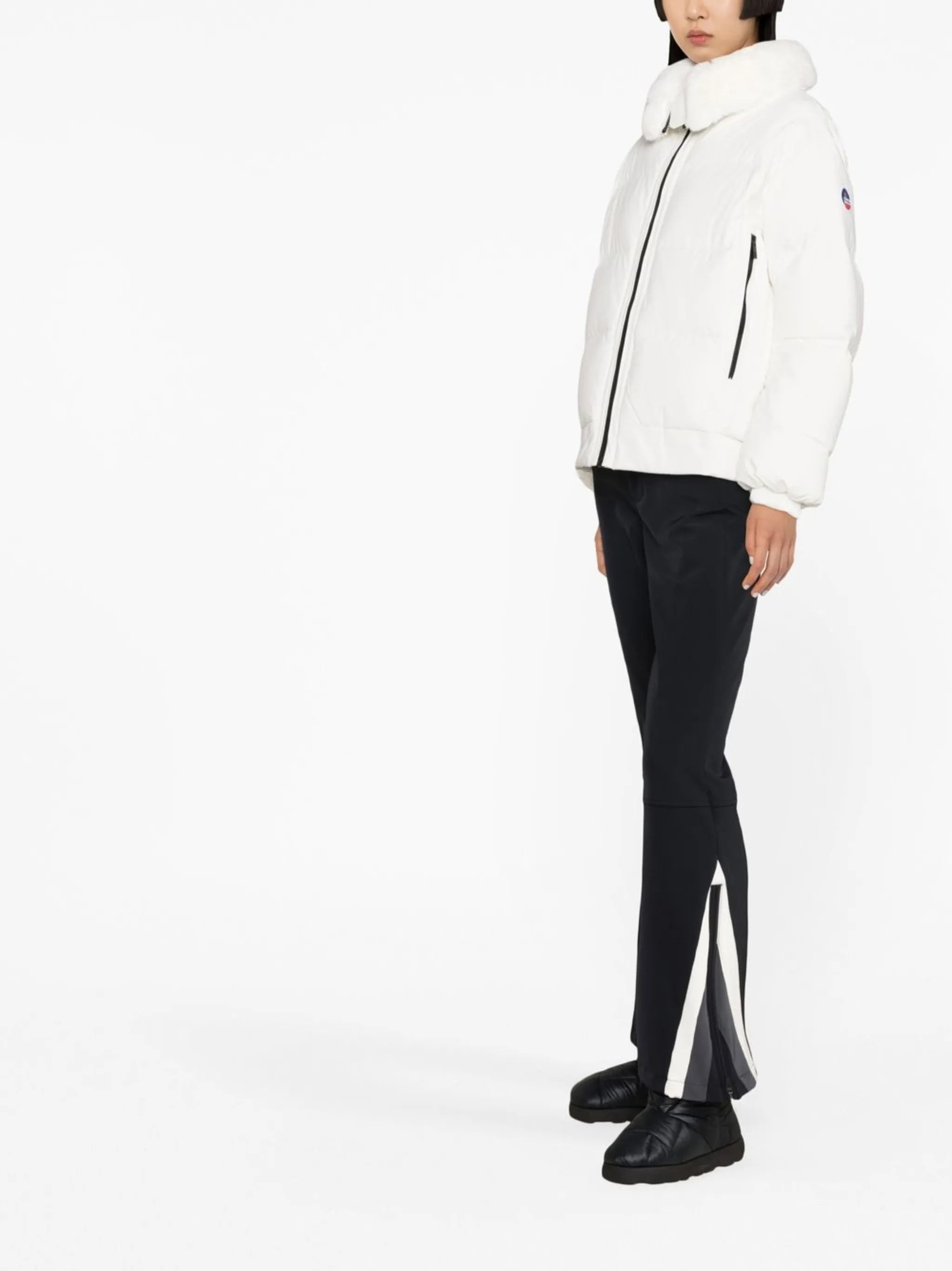 hooded zip-up padded jacket