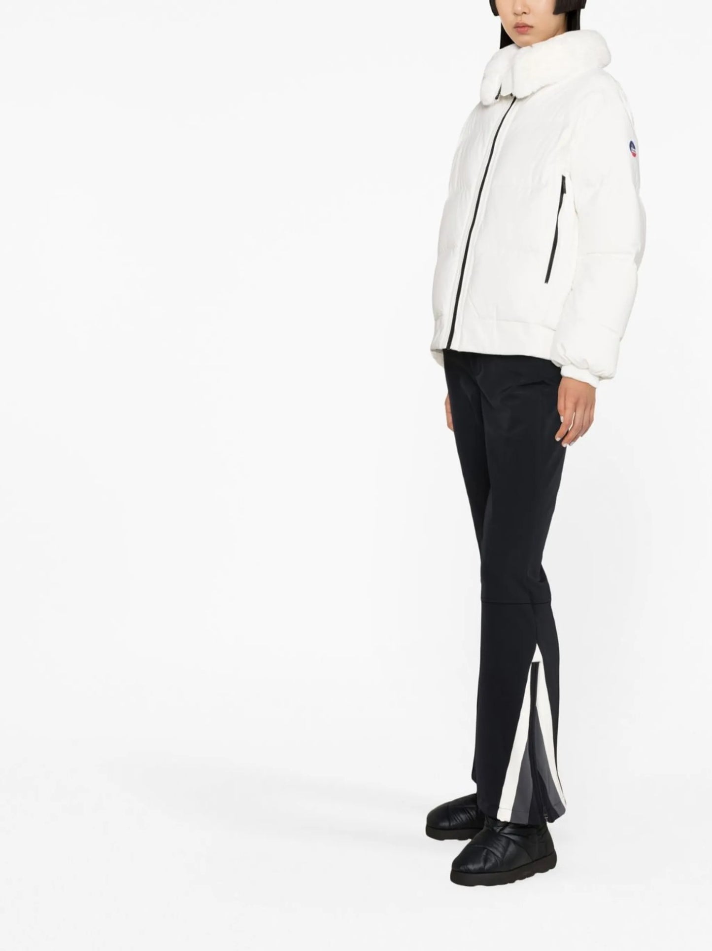 hooded zip-up padded jacket