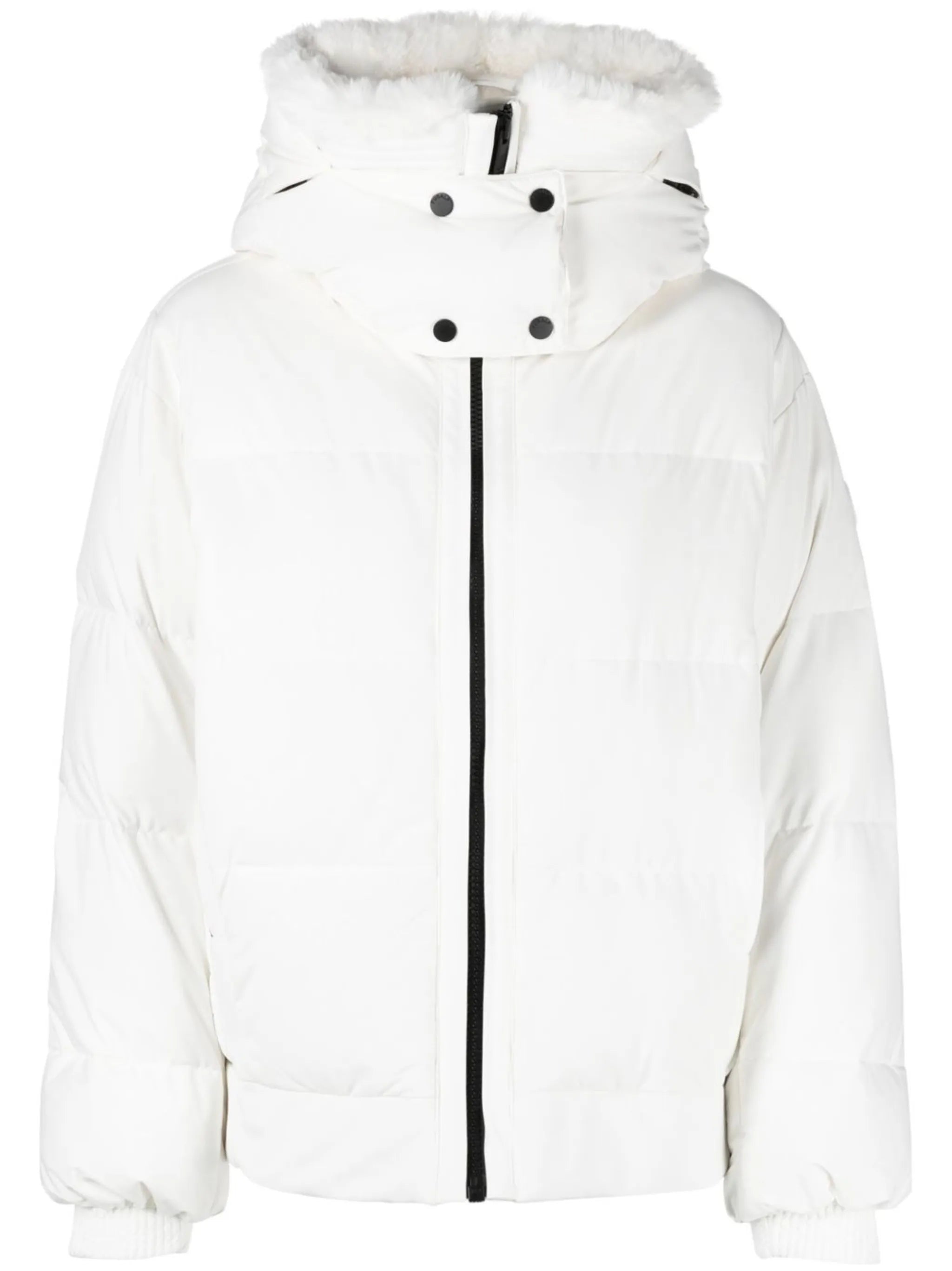 hooded zip-up padded jacket