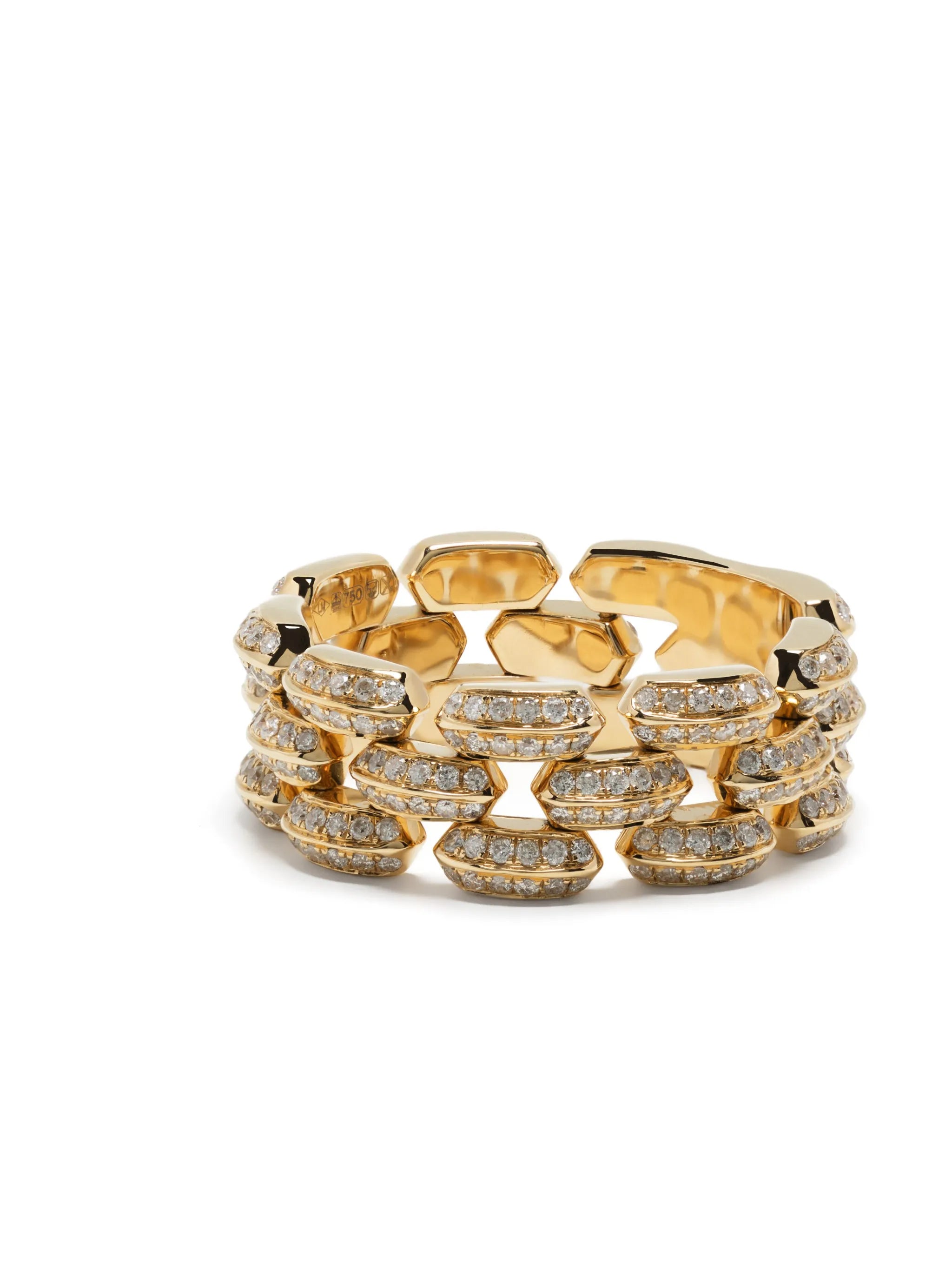 18kt yellow gold Cleo diamond ring