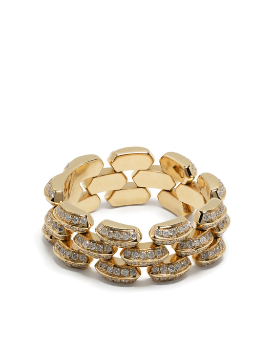 18kt yellow gold Cleo diamond ring