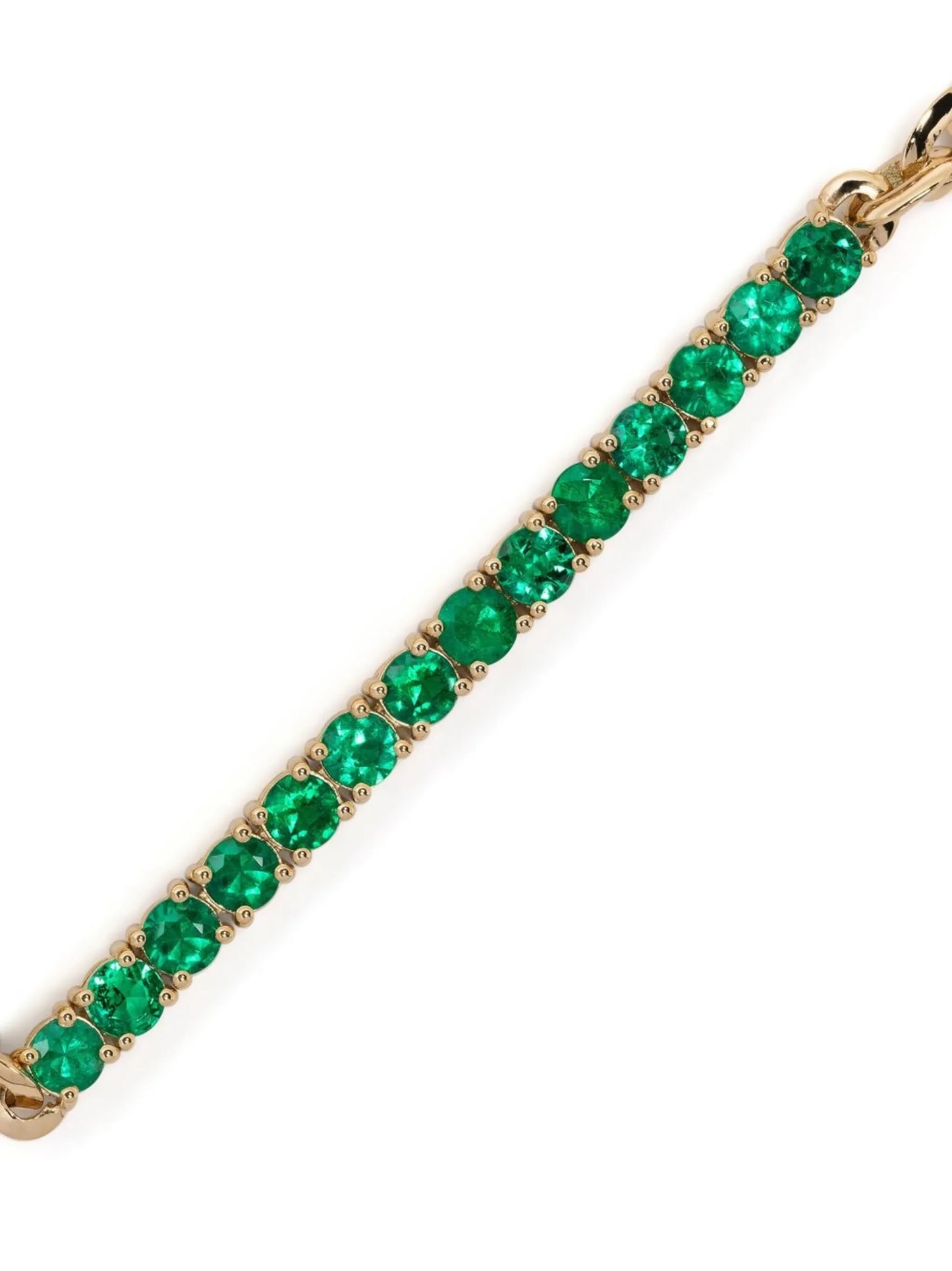 18kt yellow gold emerald tennis bracelet