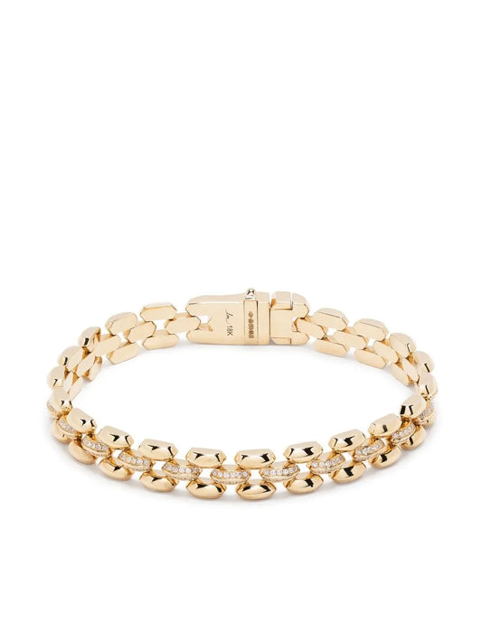 18kt yellow gold Three Row Cleo bracelet
