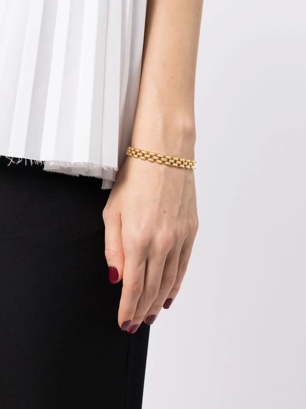 18kt yellow gold Three Row Cleo bracelet