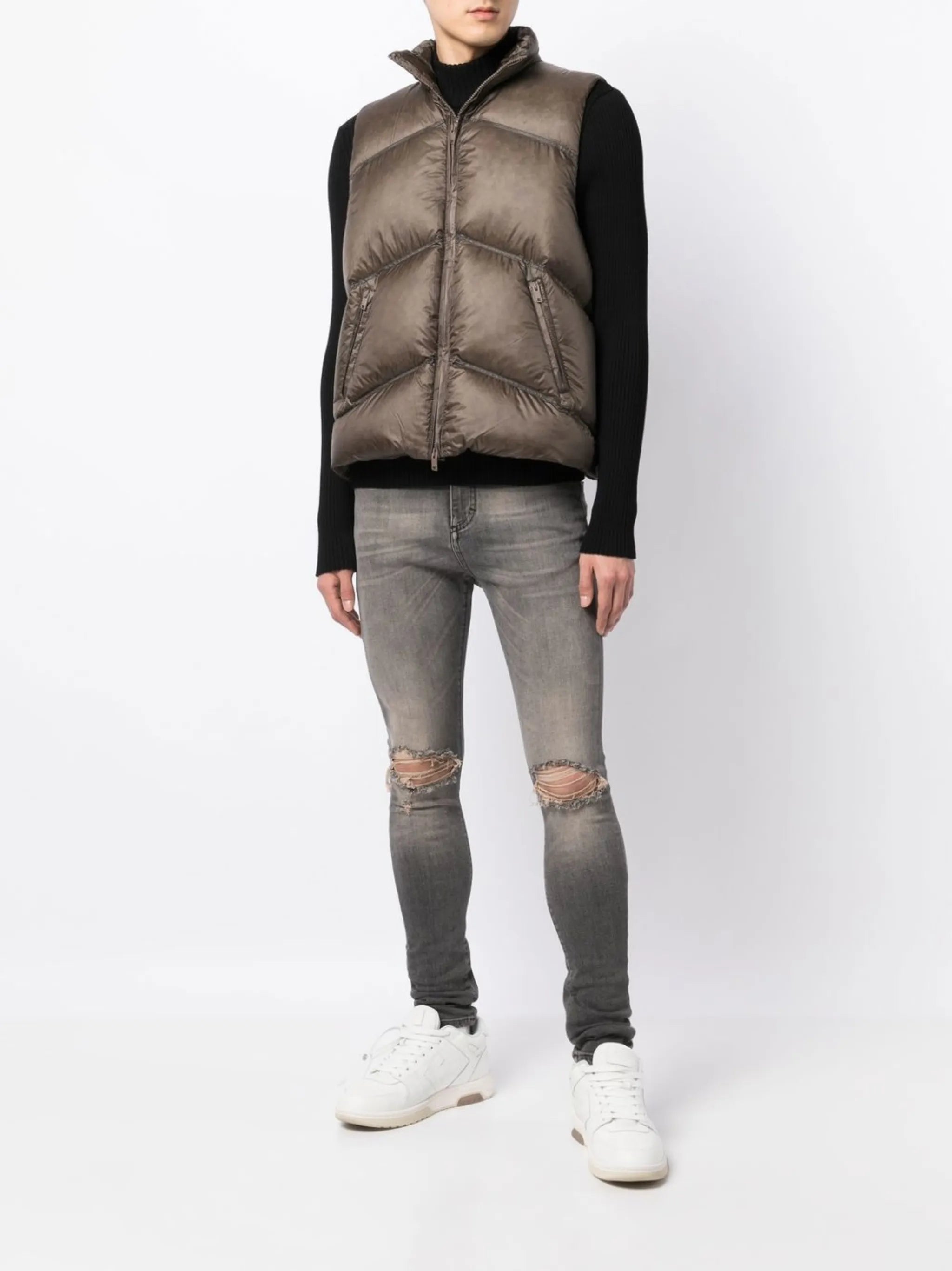 ripped-detail skinny jeans