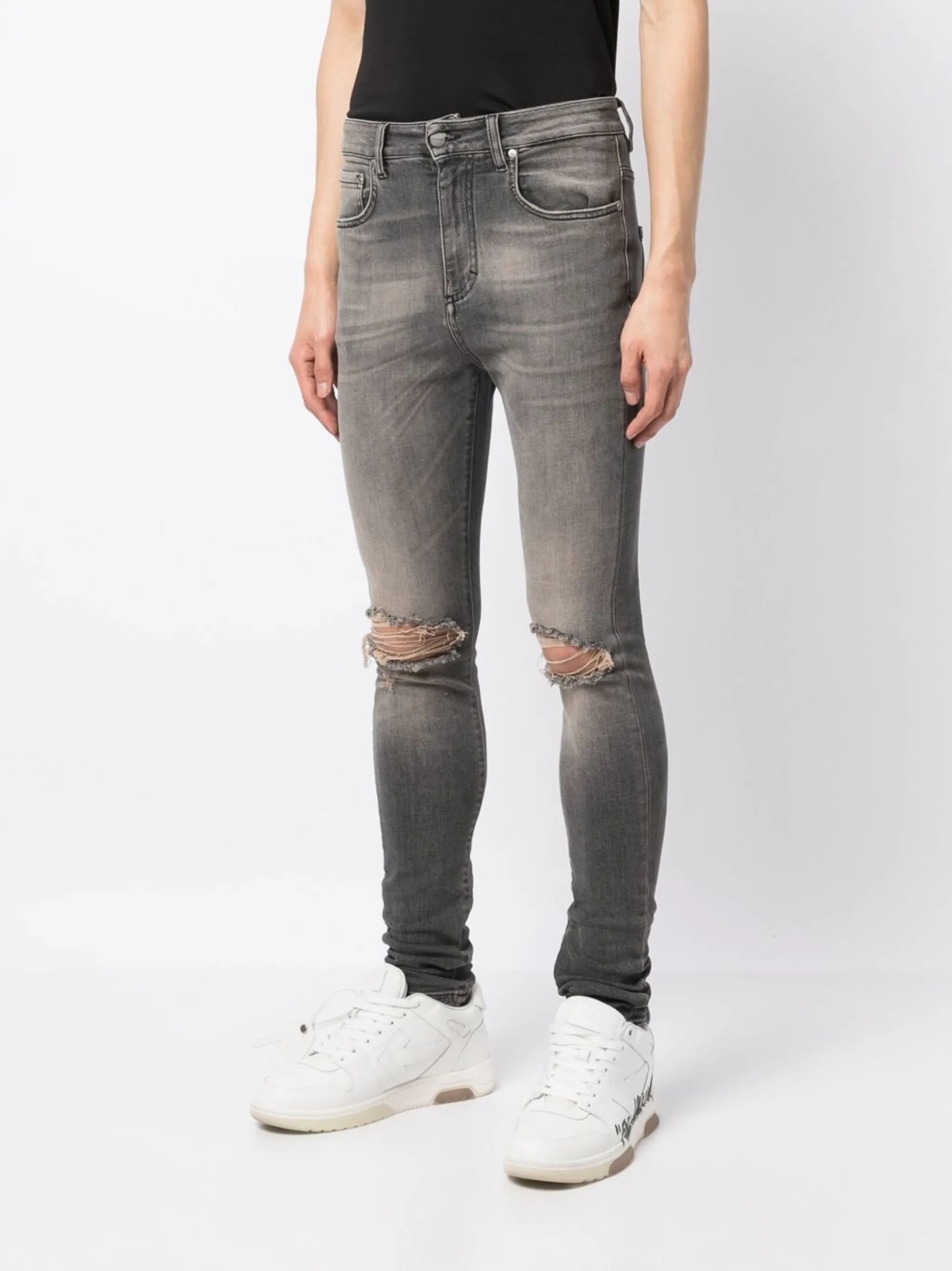 ripped-detail skinny jeans