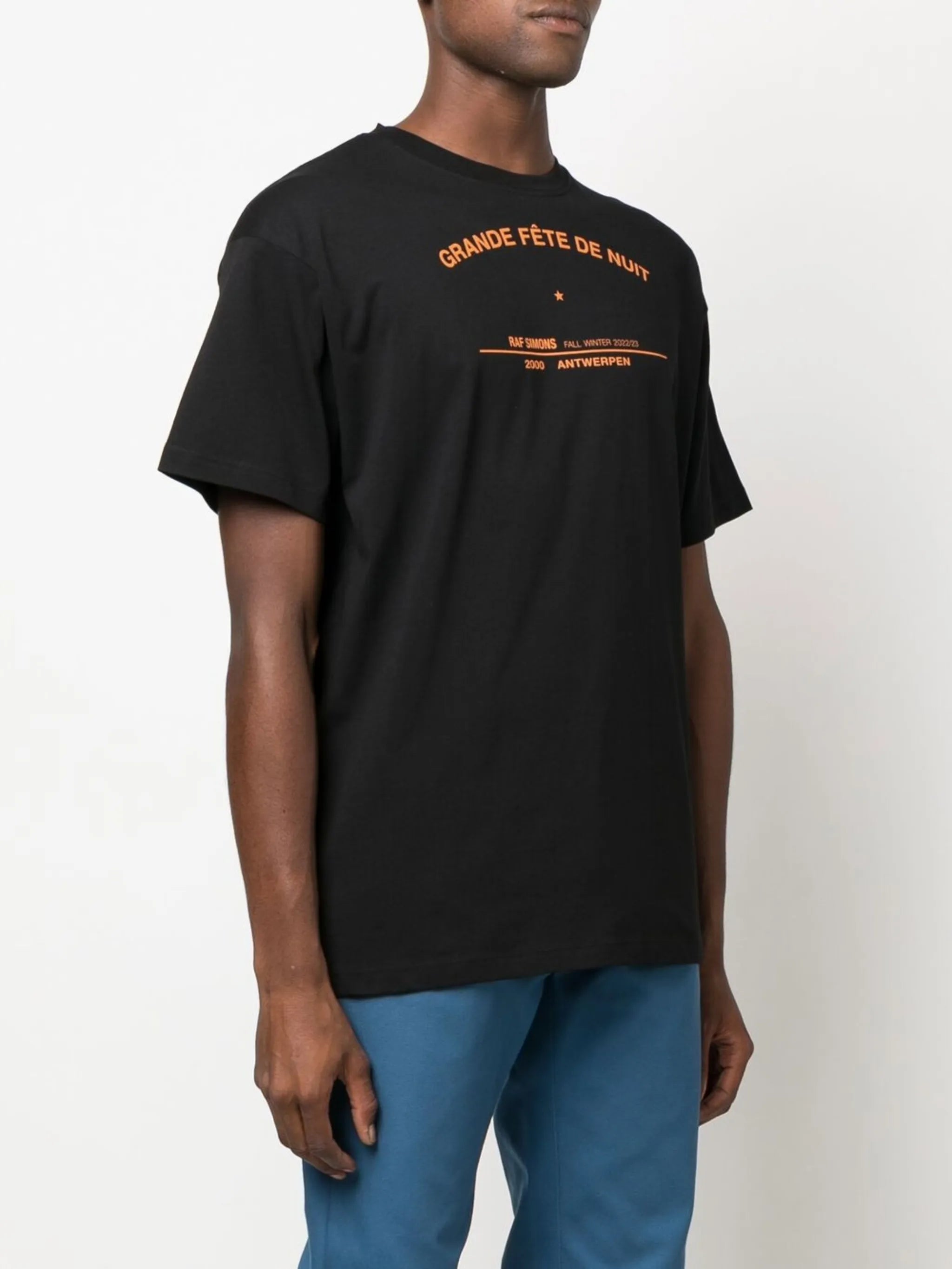 slogan-print crew-neck T-shirt