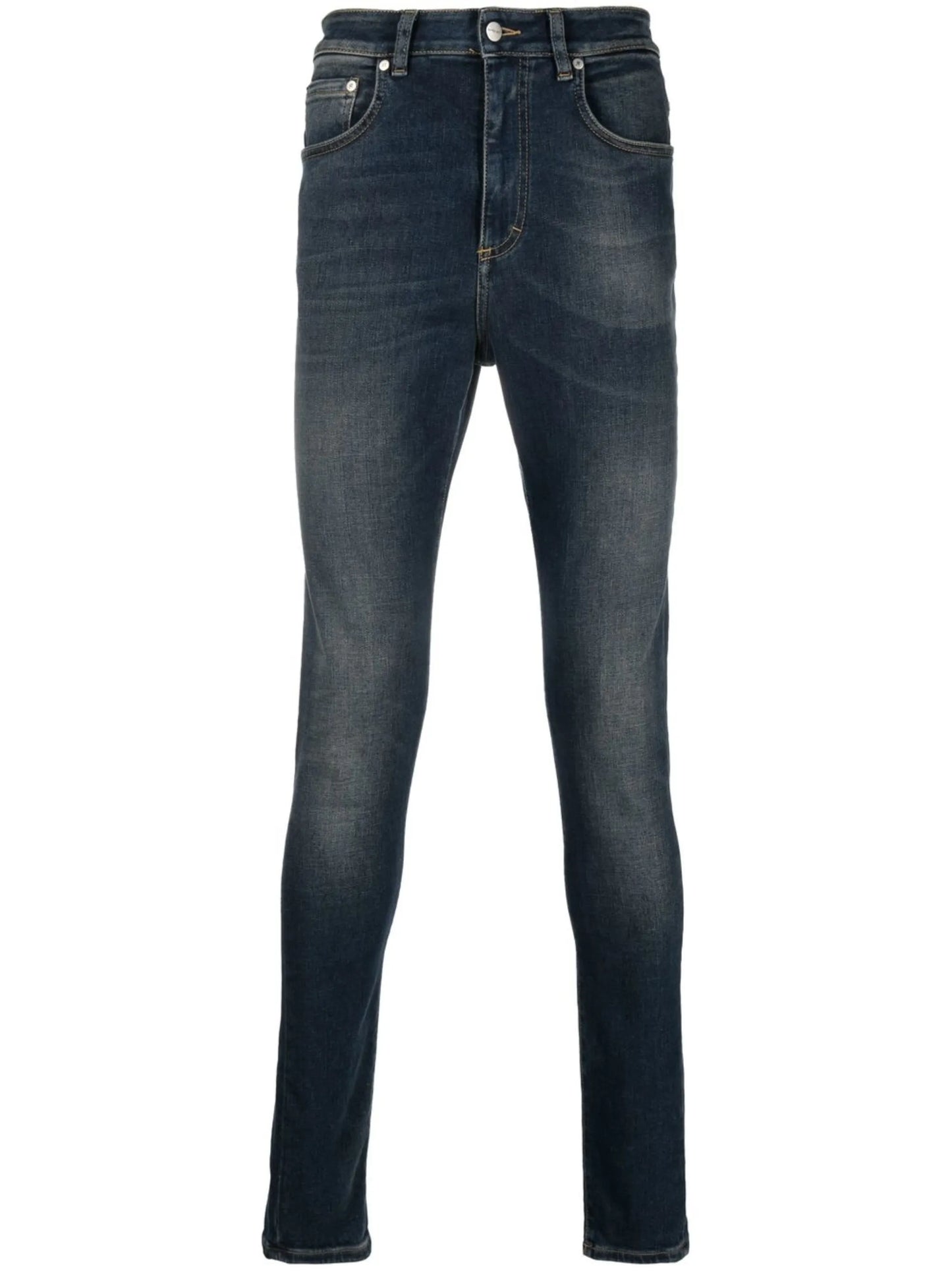 stonewashed slim-fit jeans