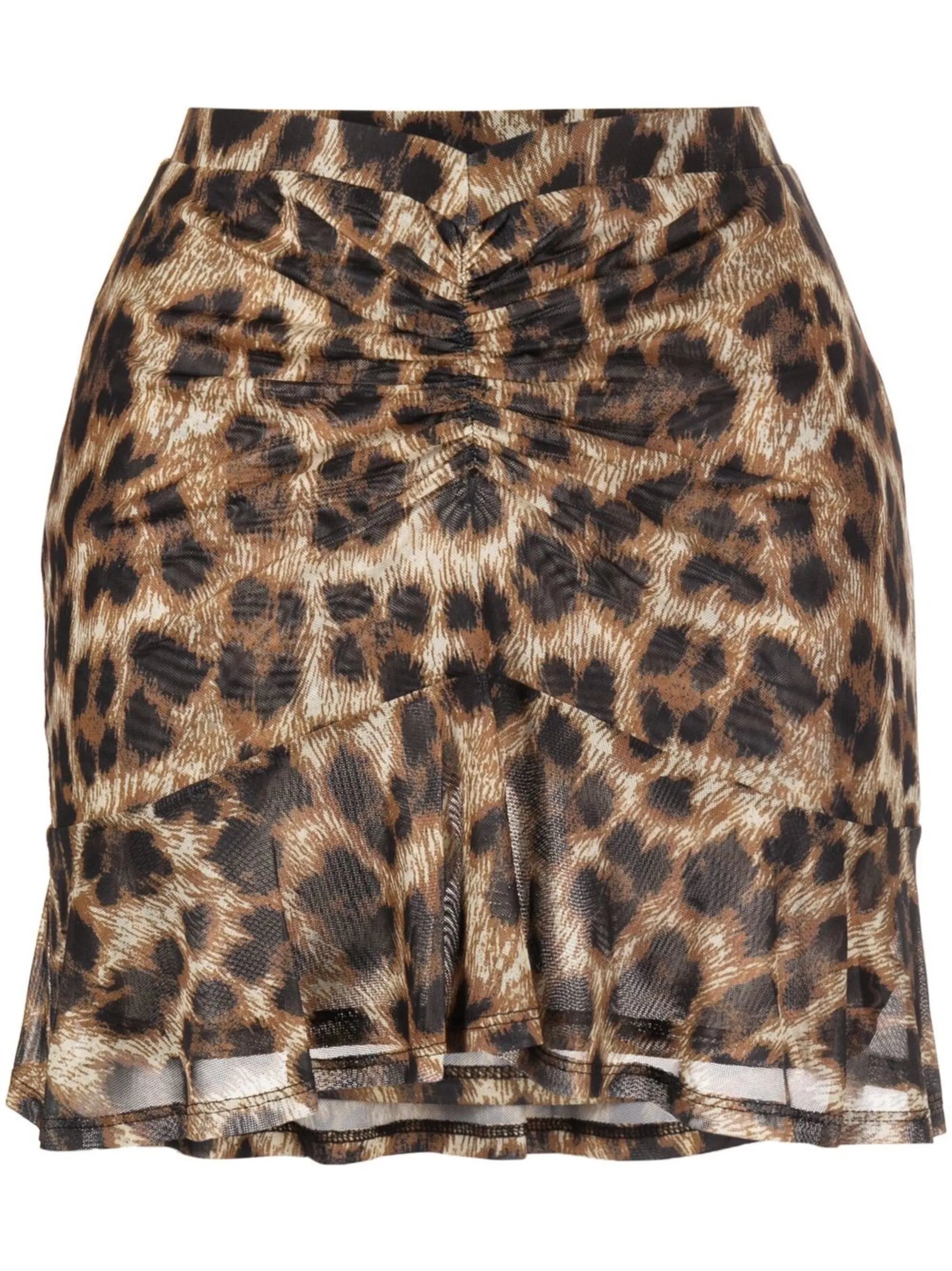 Alva ruched mini skirt