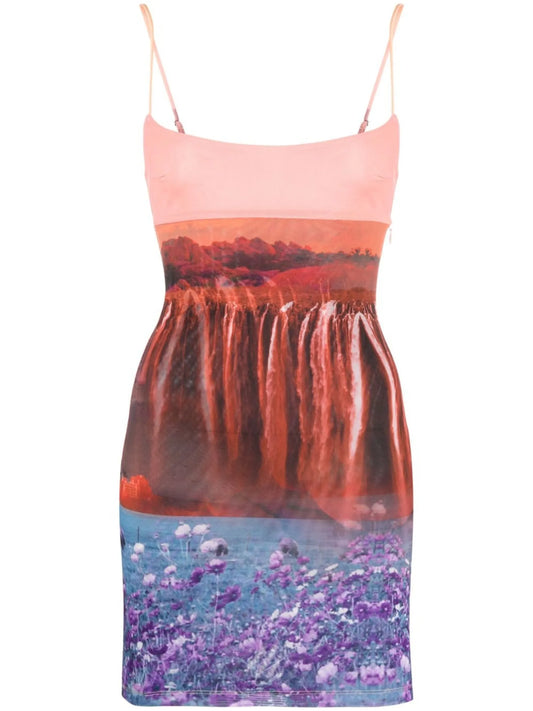 Anya abstract-print mini dress