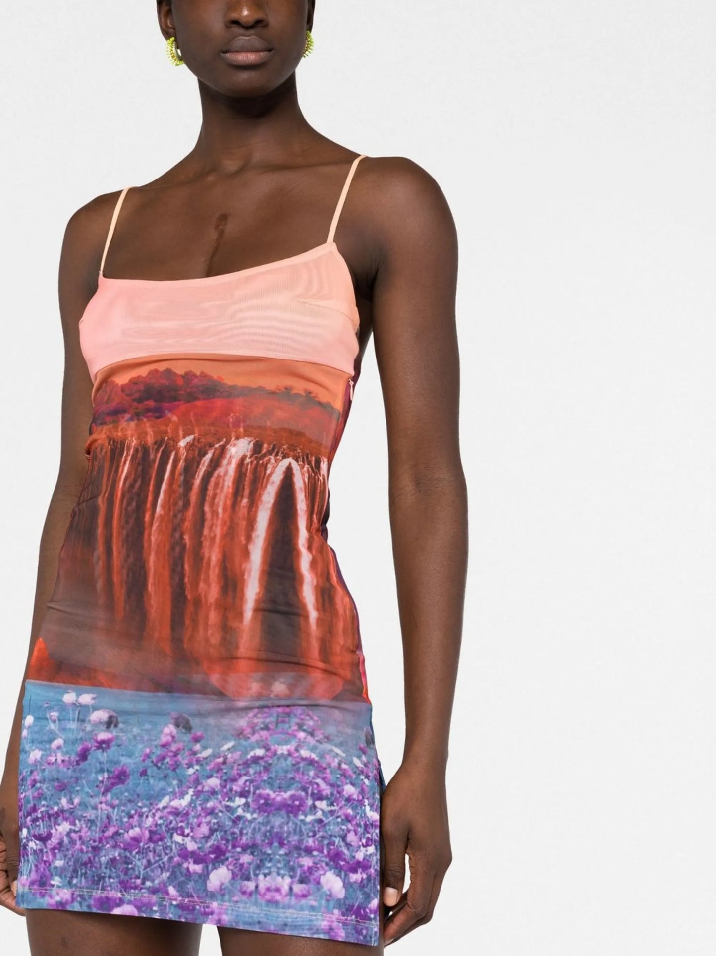 Anya abstract-print mini dress
