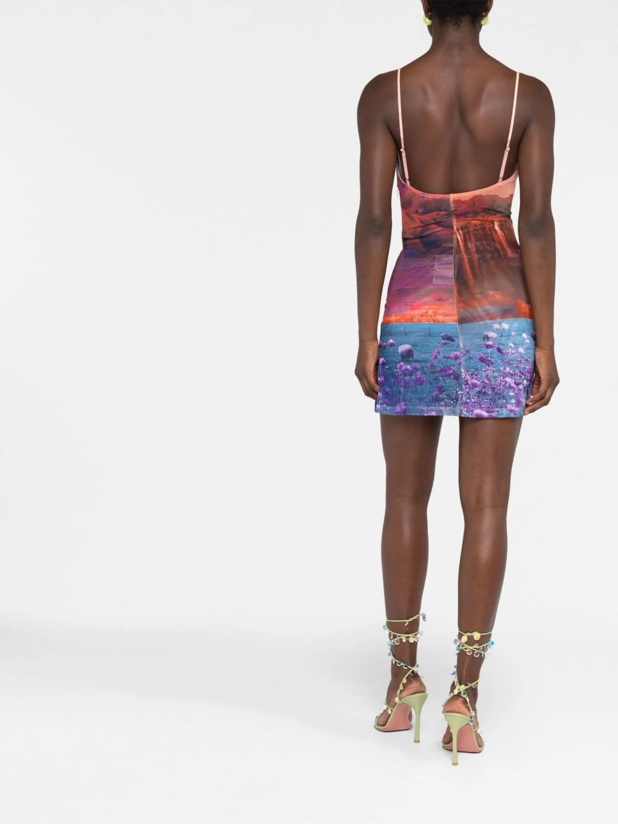 Anya abstract-print mini dress