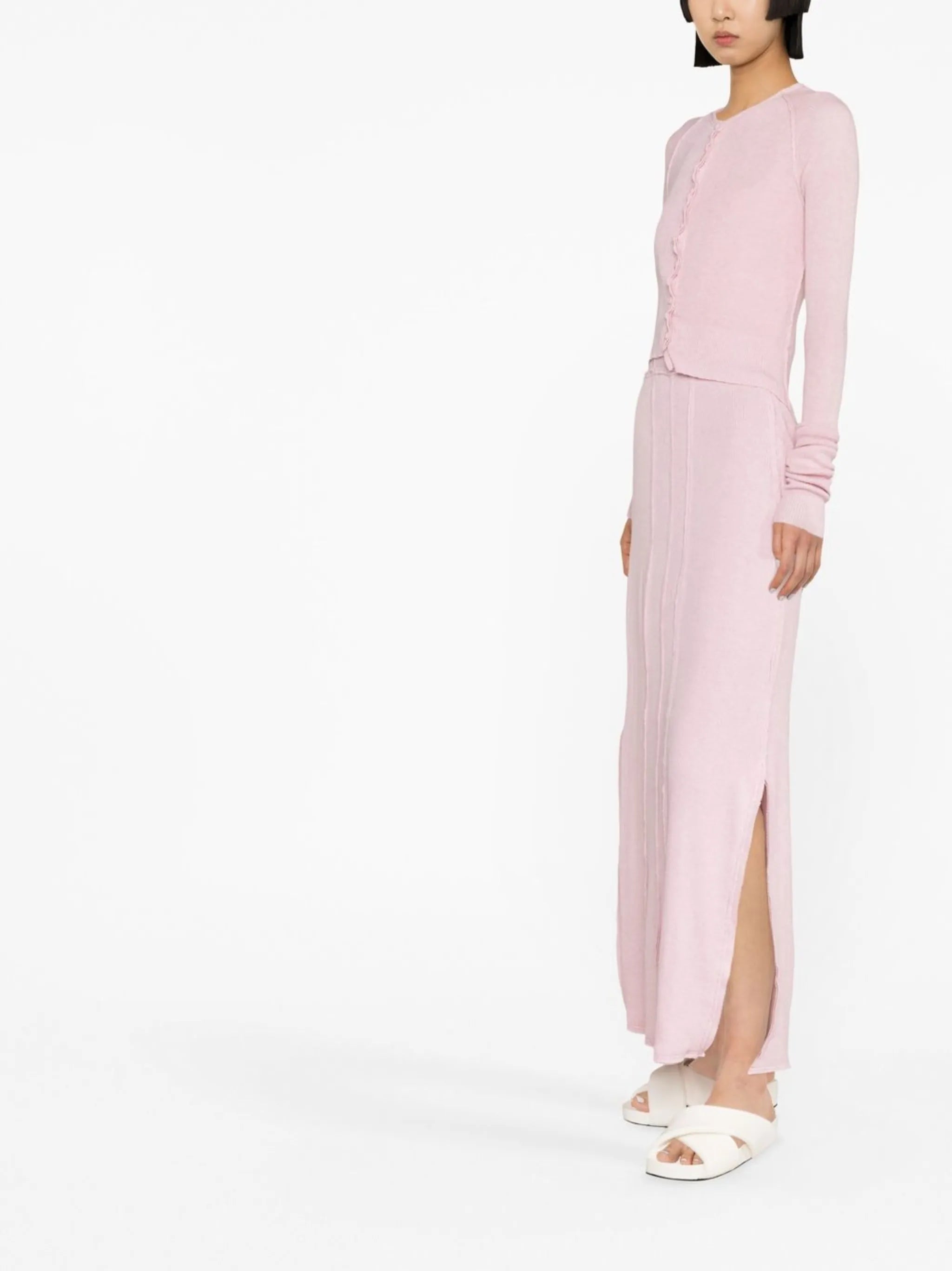 fine-knit cotton cardigan