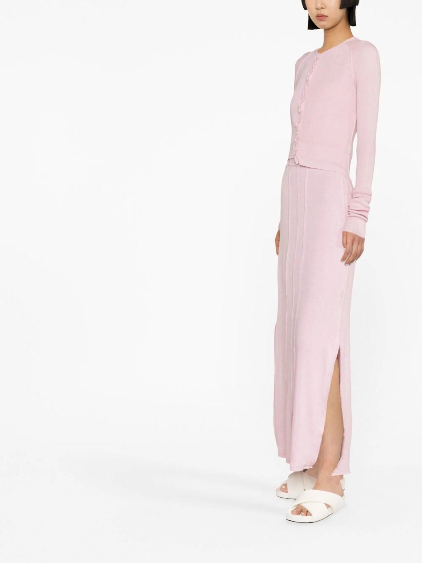 fine-knit cotton cardigan