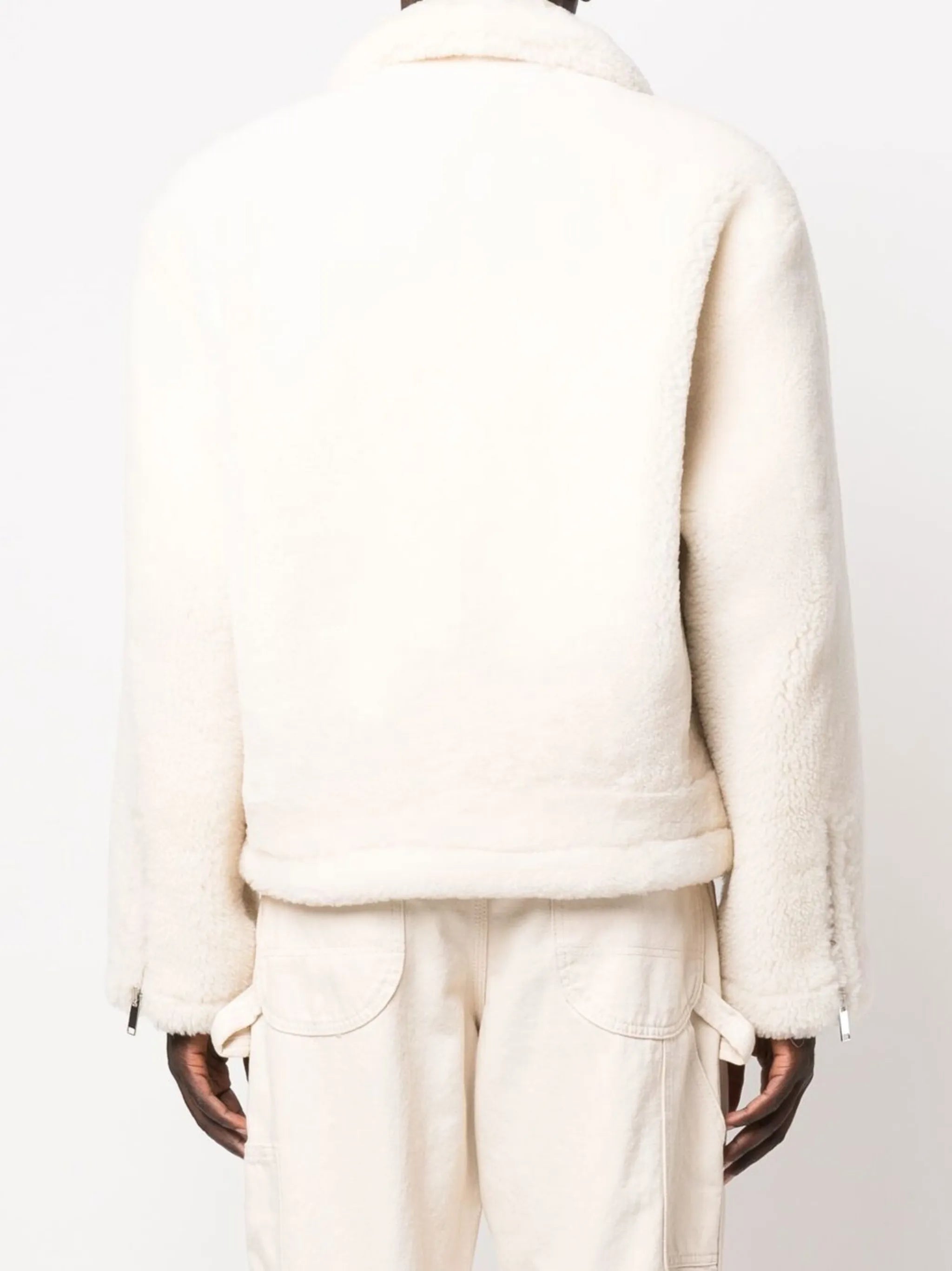 shearling bomber jacket