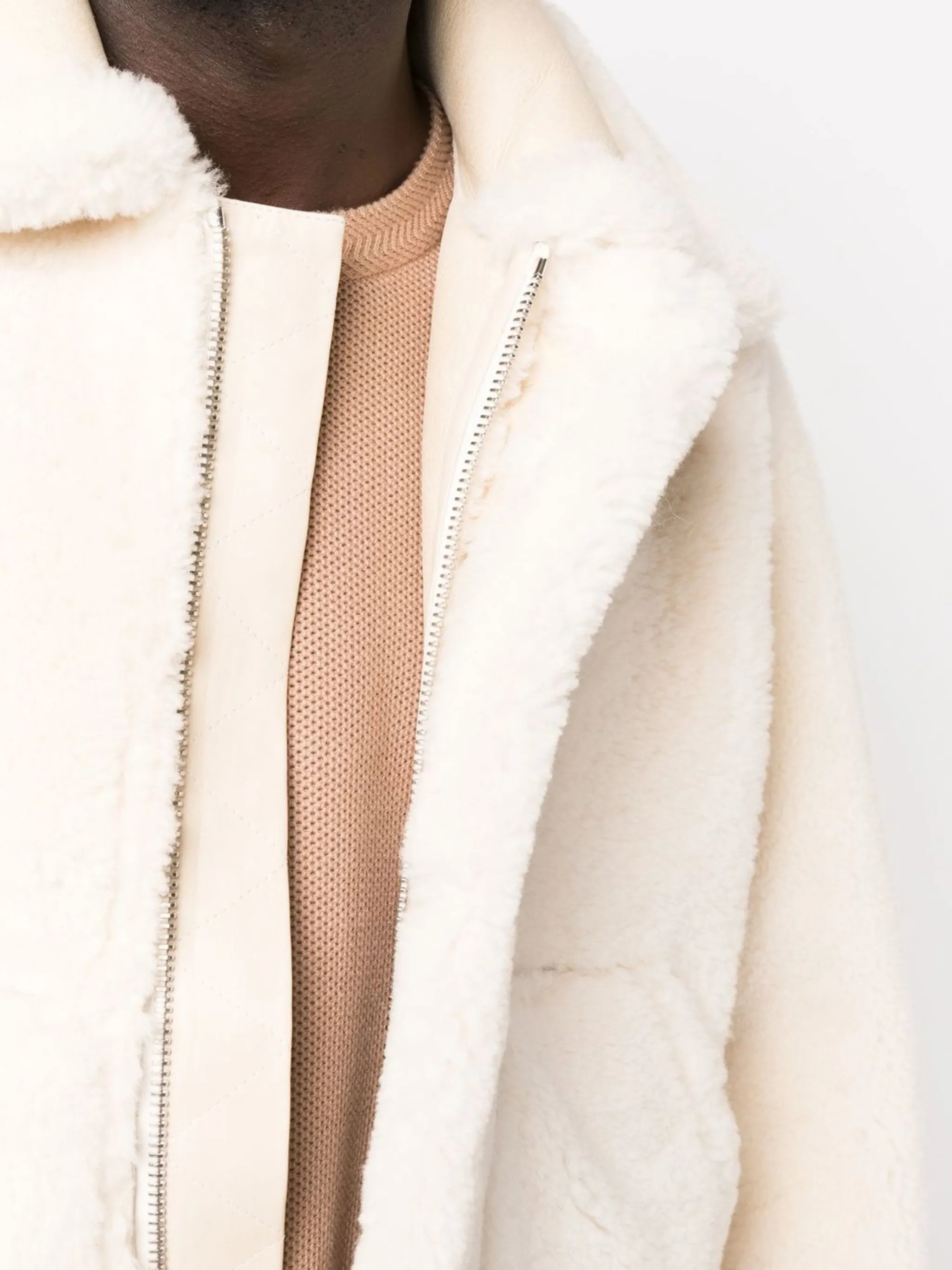 shearling bomber jacket